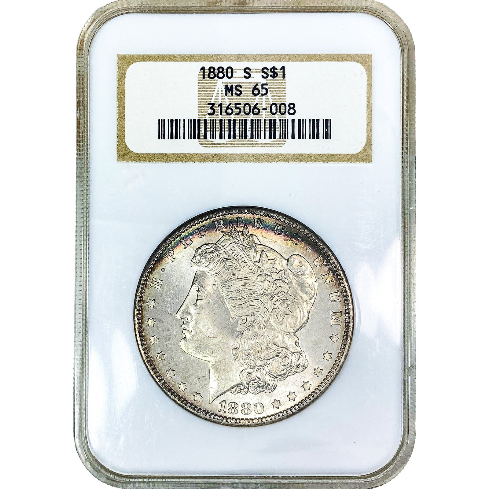 1880-S Morgan Silver Dollar NGC MS65: 1880-S Morgan Silver Dollar NGC MS65