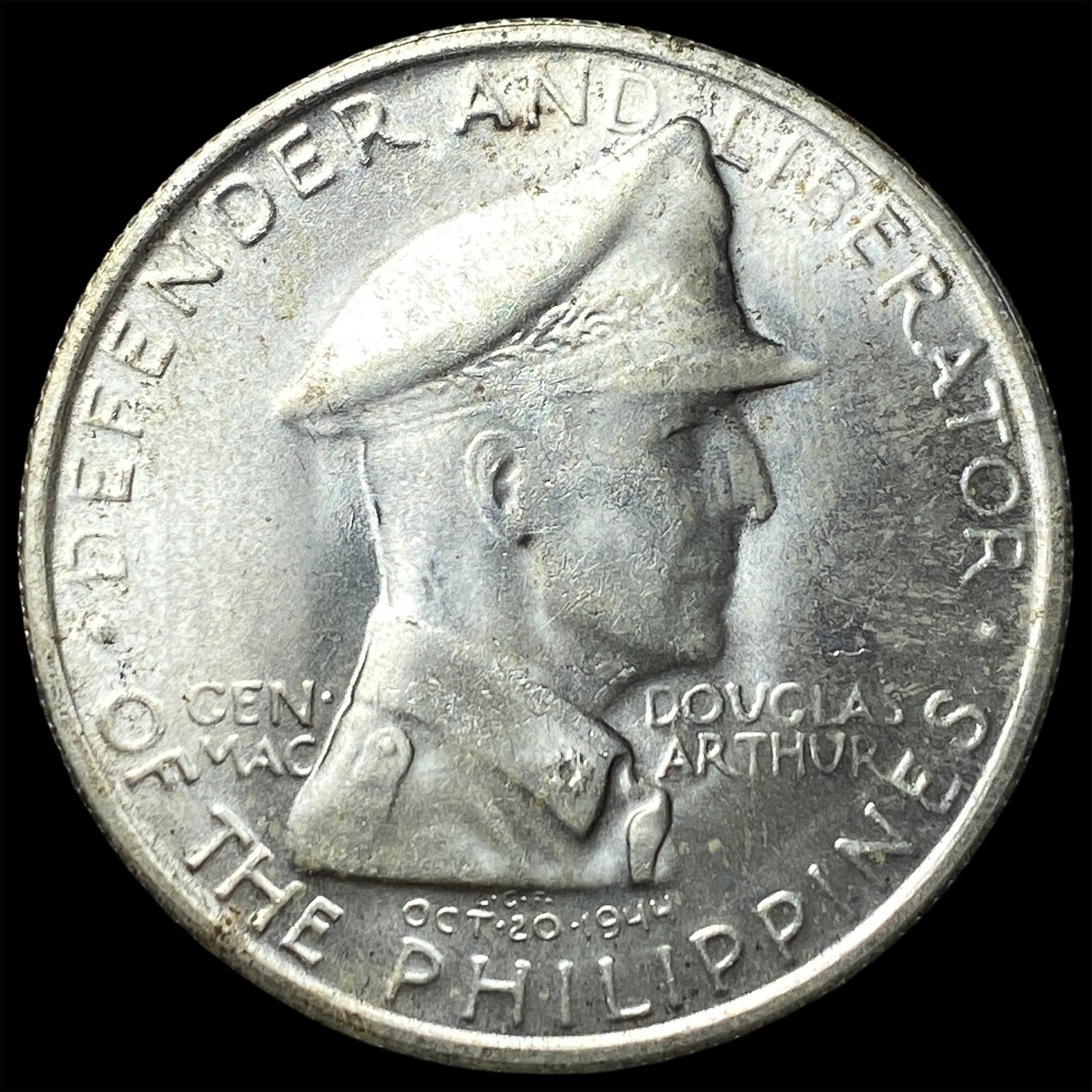 1947-S Philippines MacArthur Silver Peso CHOICE BU: 1947-S Philippines MacArthur Silver Peso CHOICE BU