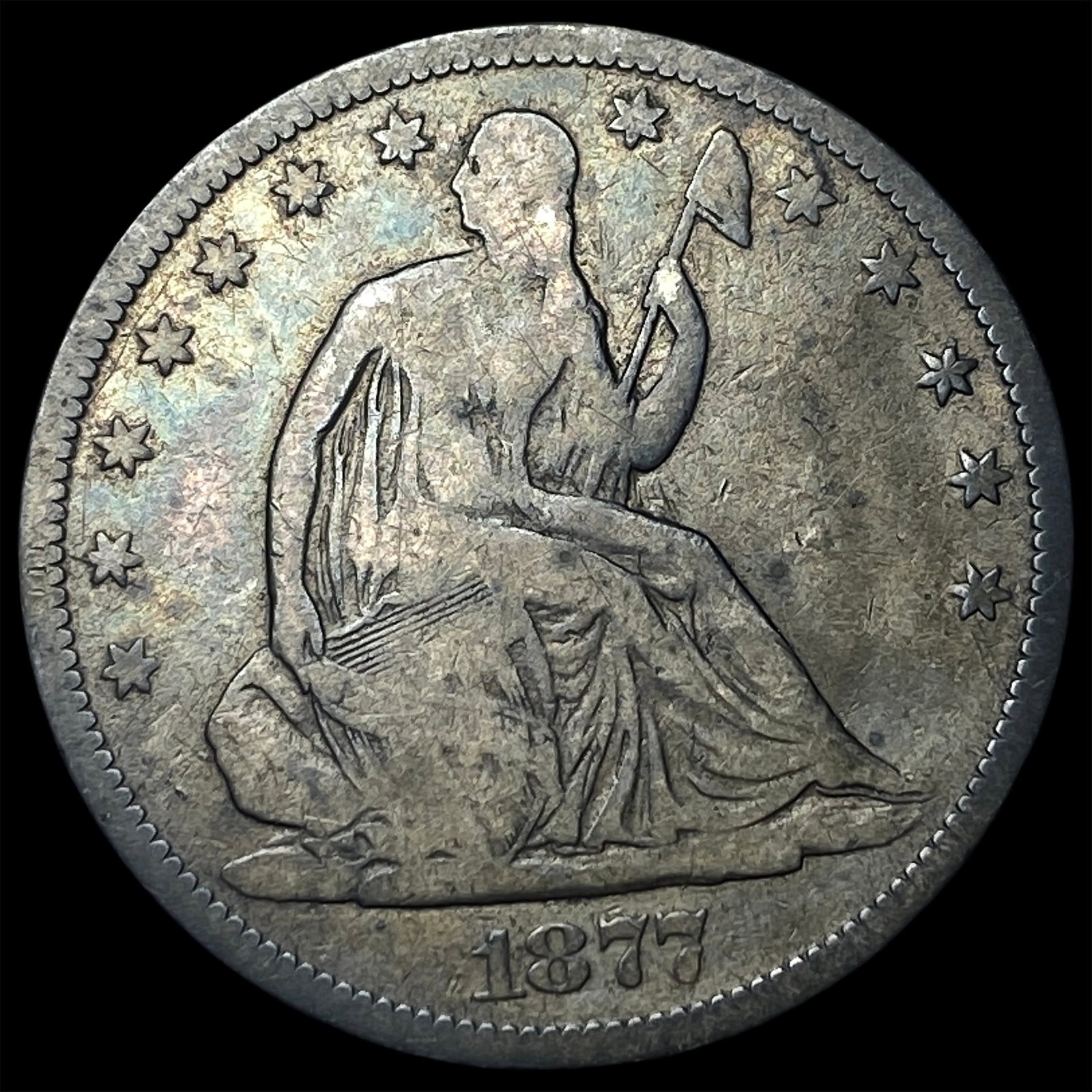 1877-CC Silver Half Dollar NICELY CIRCULATED: 1877-CC Silver Half Dollar NICELY CIRCULATED