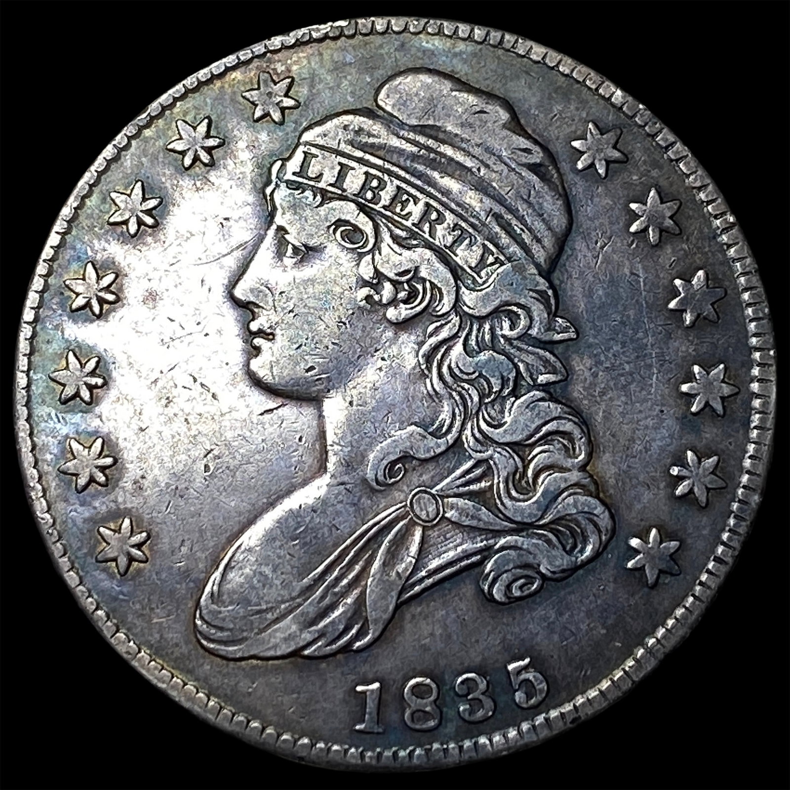 1835 Capped Bust Half Dollar NEARLY UNCIRCULATED: 1835 Capped Bust Half Dollar NEARLY UNCIRCULATED