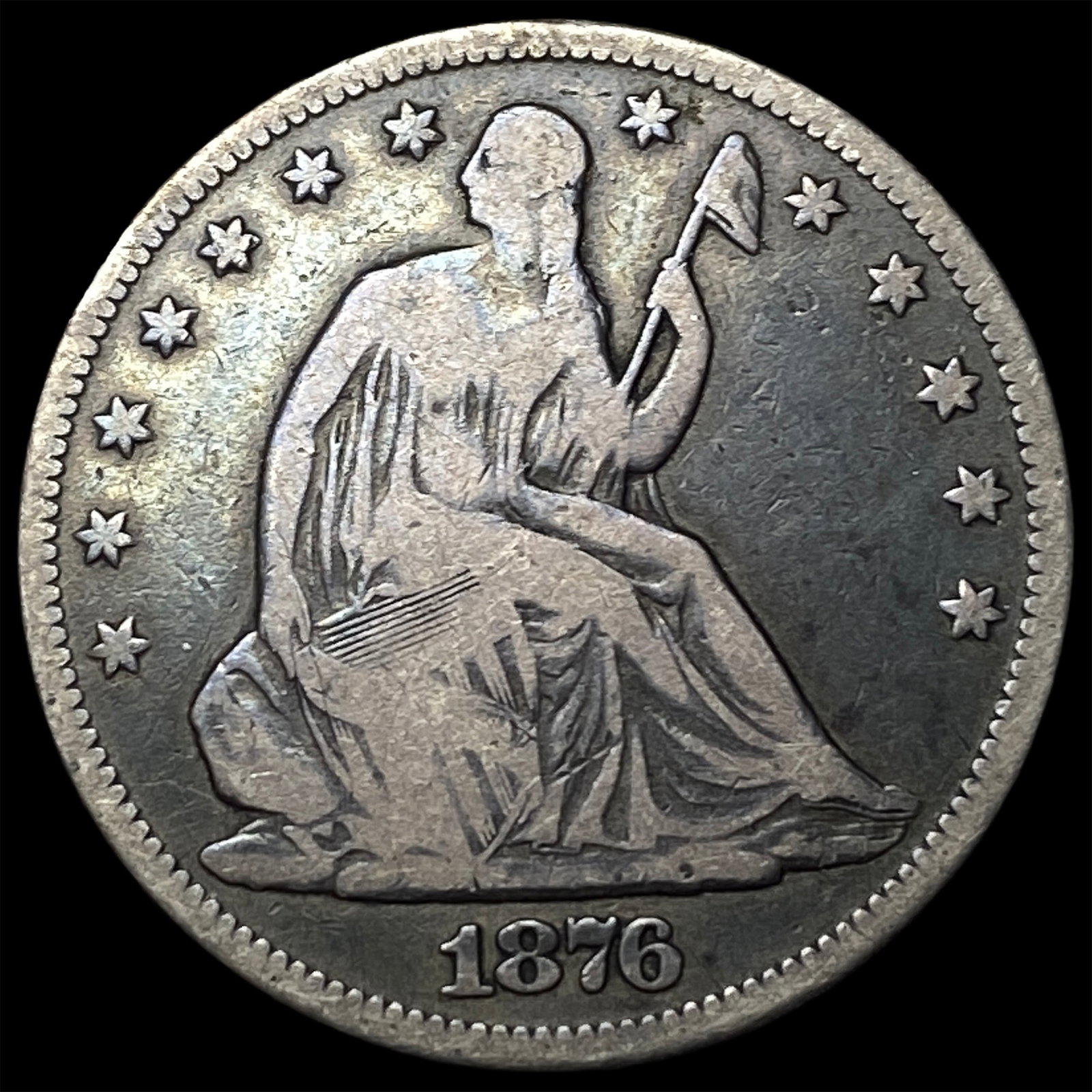 1876-CC Silver Half Dollar LIGHTLY CIRCULATED: 1876-CC Silver Half Dollar LIGHTLY CIRCULATED