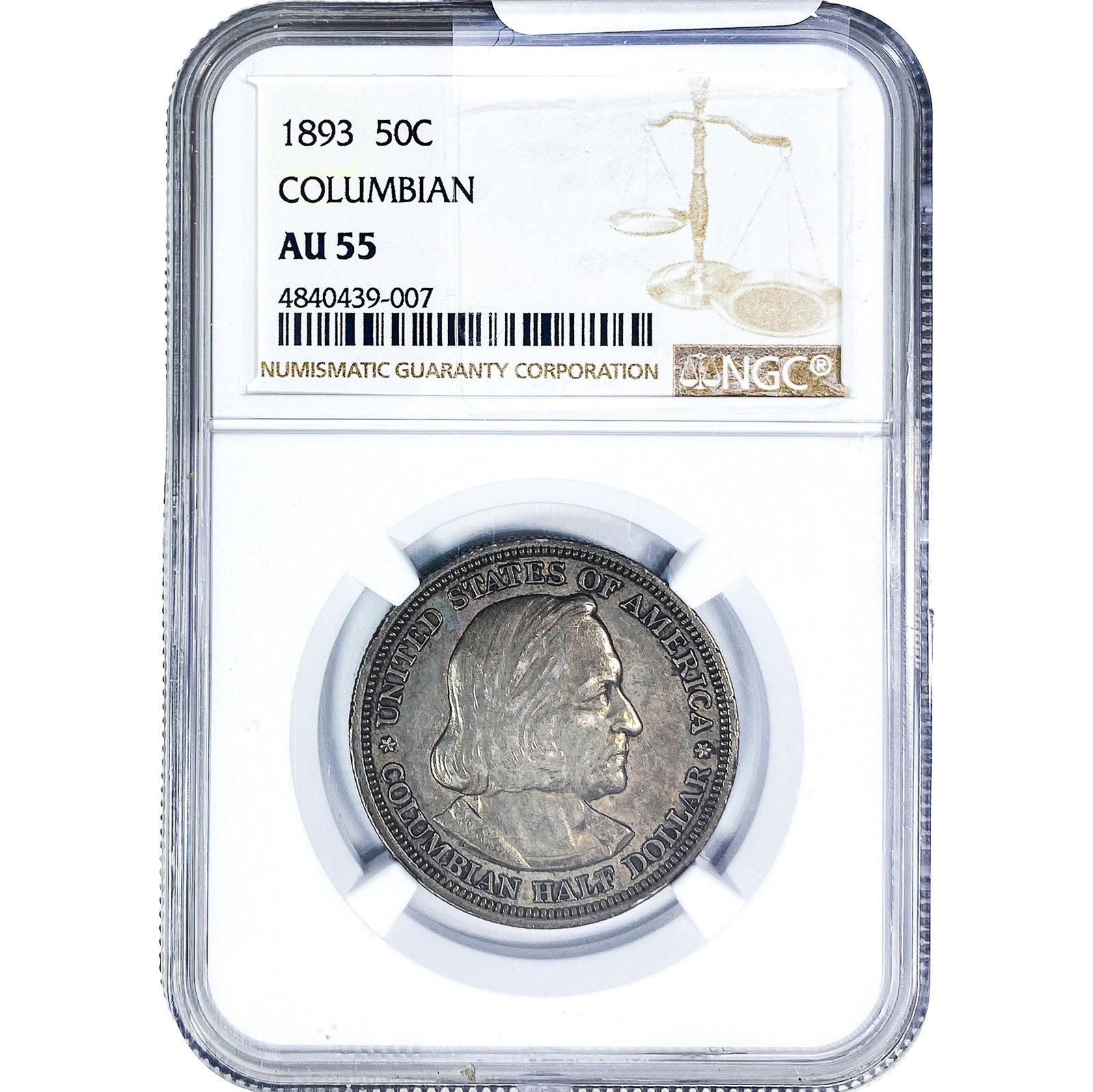 1893 Columbian Expo Half Dollar NGC AU55 (1 of 2)