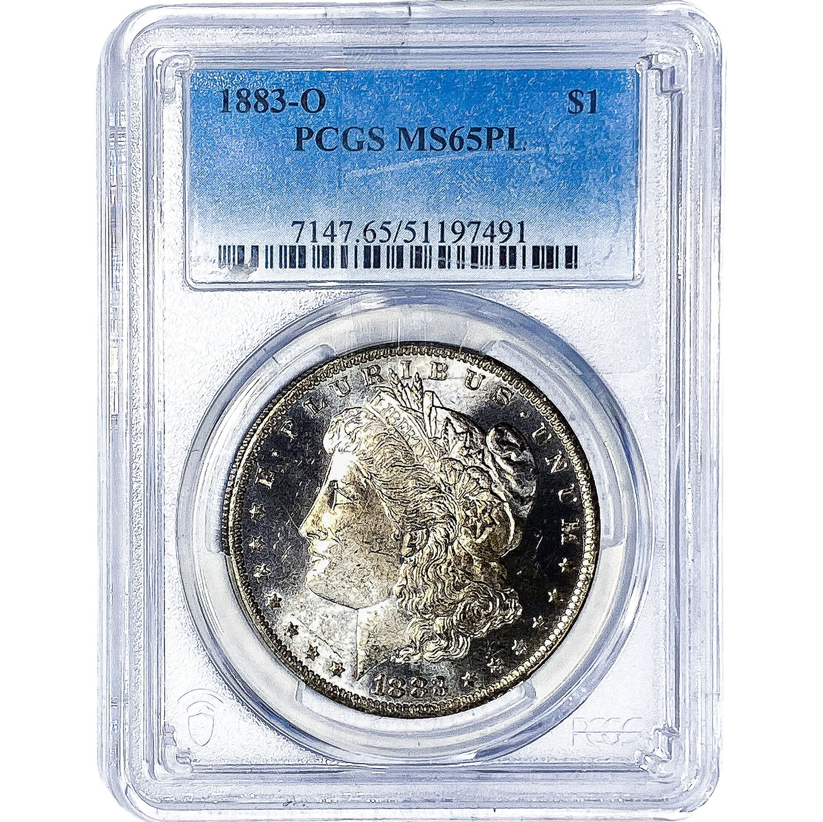 1883-O Morgan Silver Dollar PCGS MS65 PL: 1883-O Morgan Silver Dollar PCGS MS65 PL