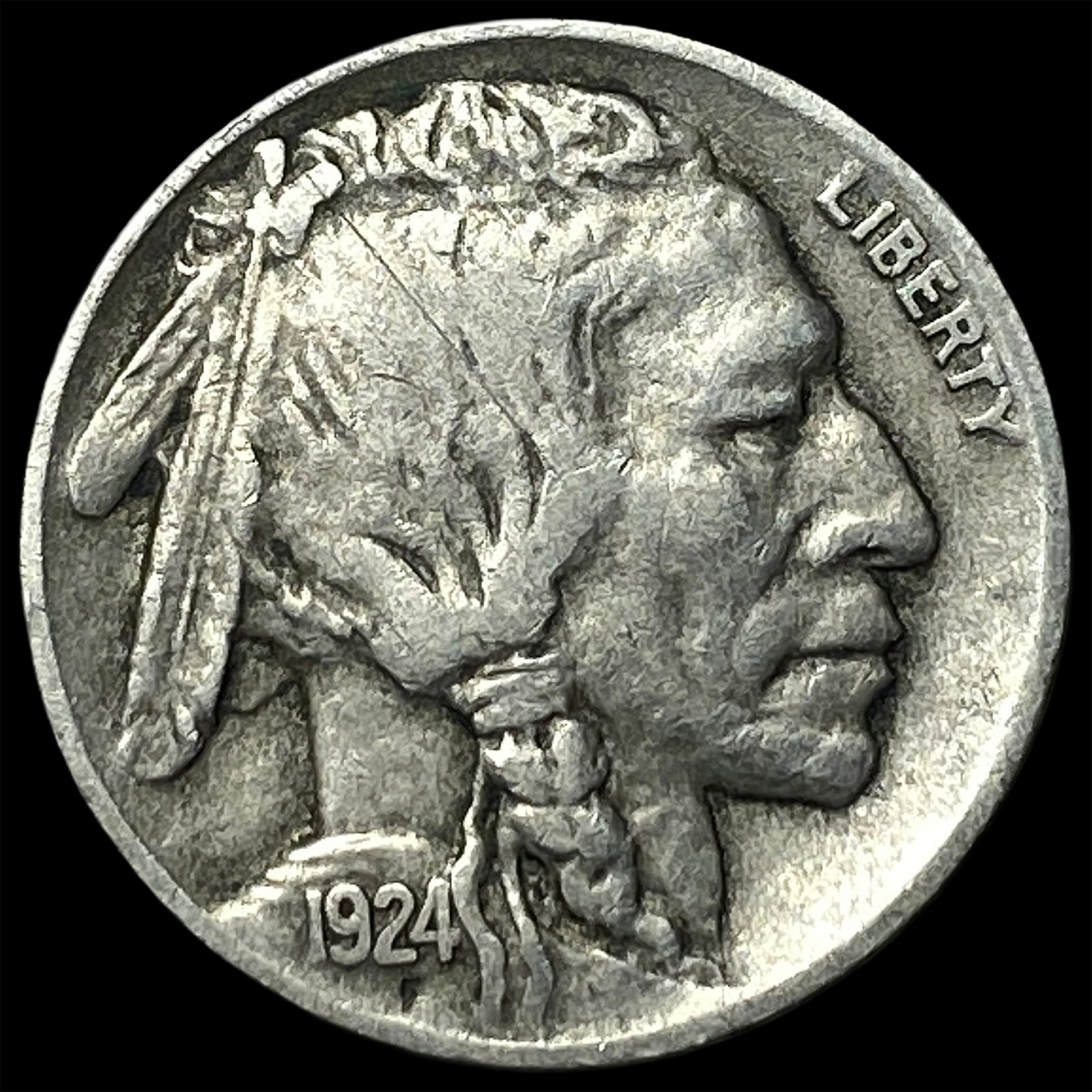1924 Buffalo Nickel ABOUT UNCIRCULATED: 1924 Buffalo Nickel ABOUT UNCIRCULATED