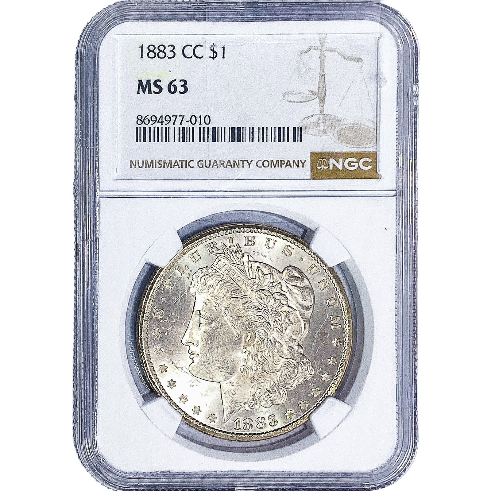 1883-CC Morgan Silver Dollar NGC MS63 (1 of 2)