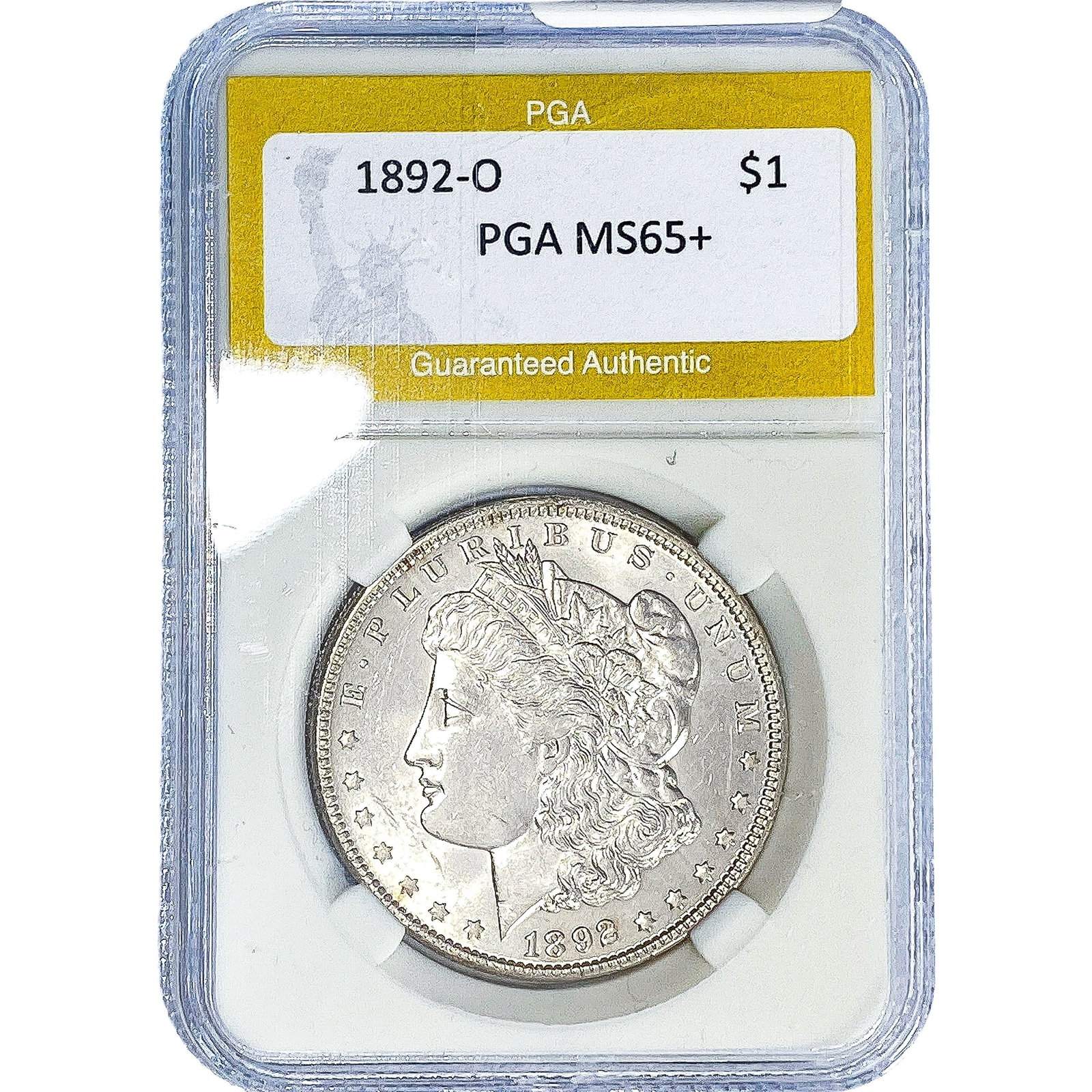 1892-O Morgan Silver Dollar PGA MS65+: 1892-O Morgan Silver Dollar PGA MS65+
