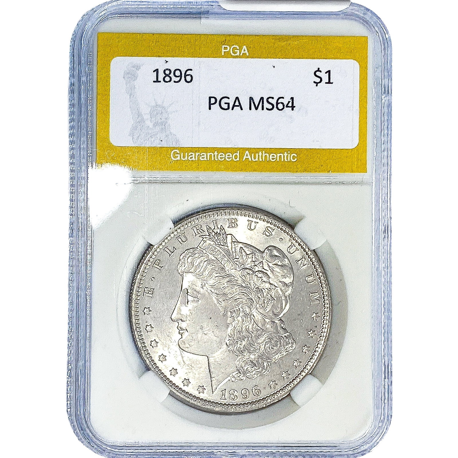1896 Morgan Silver Dollar PGA MS64: 1896 Morgan Silver Dollar PGA MS64