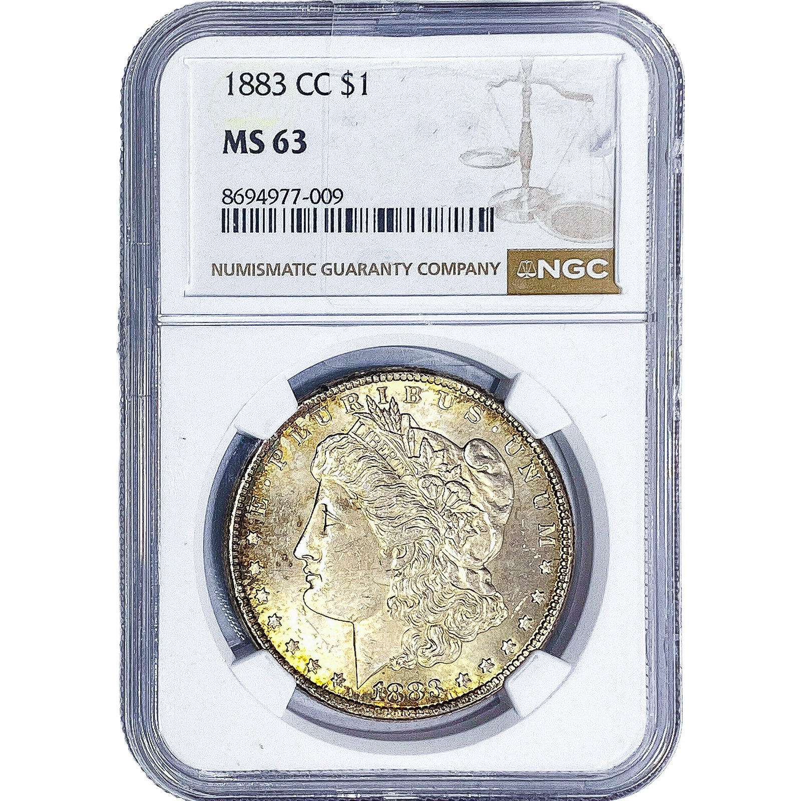 1883-CC Morgan Silver Dollar NGC MS63 (1 of 2)