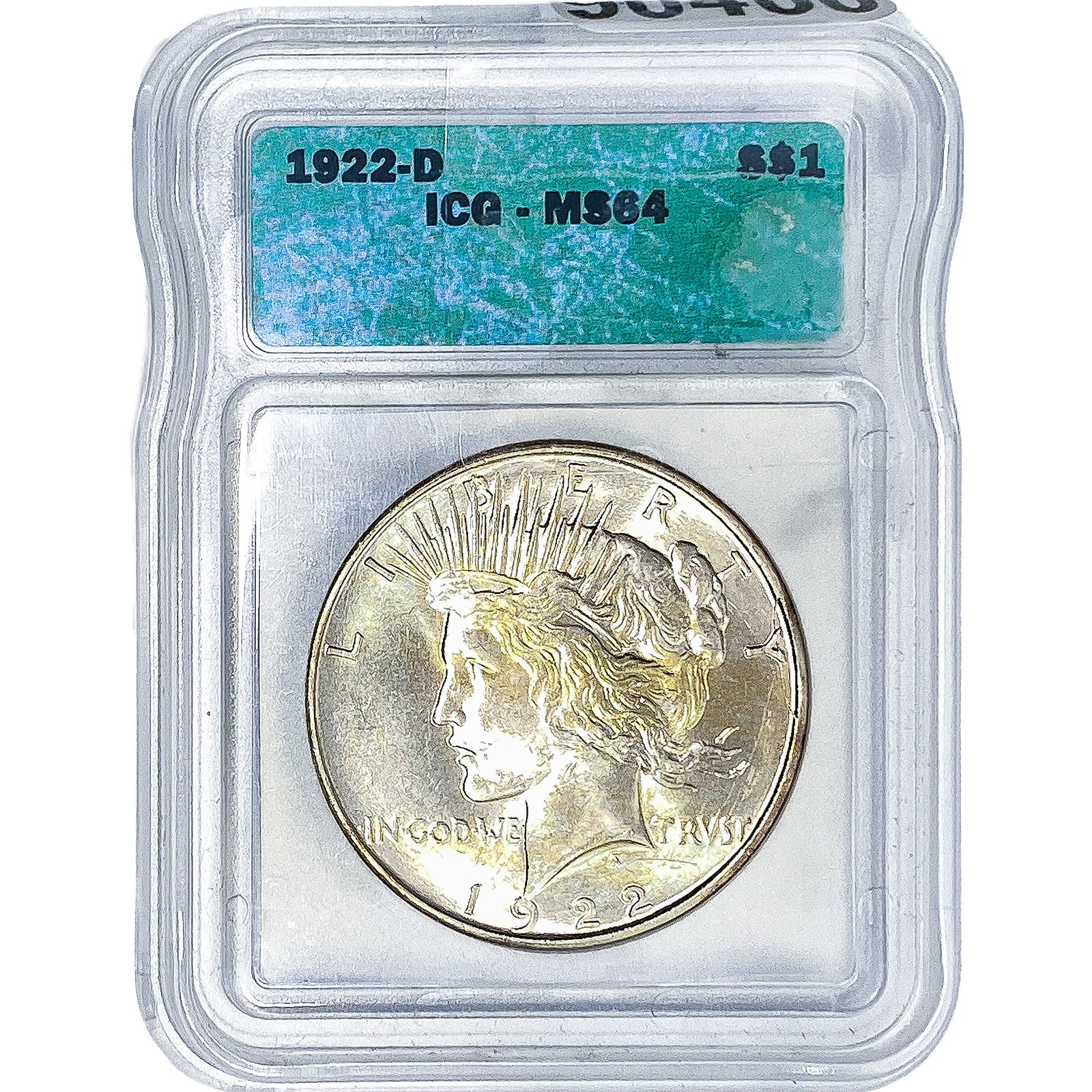 1922-D Silver Peace Dollar ICG MS64: 1922-D Silver Peace Dollar ICG MS64