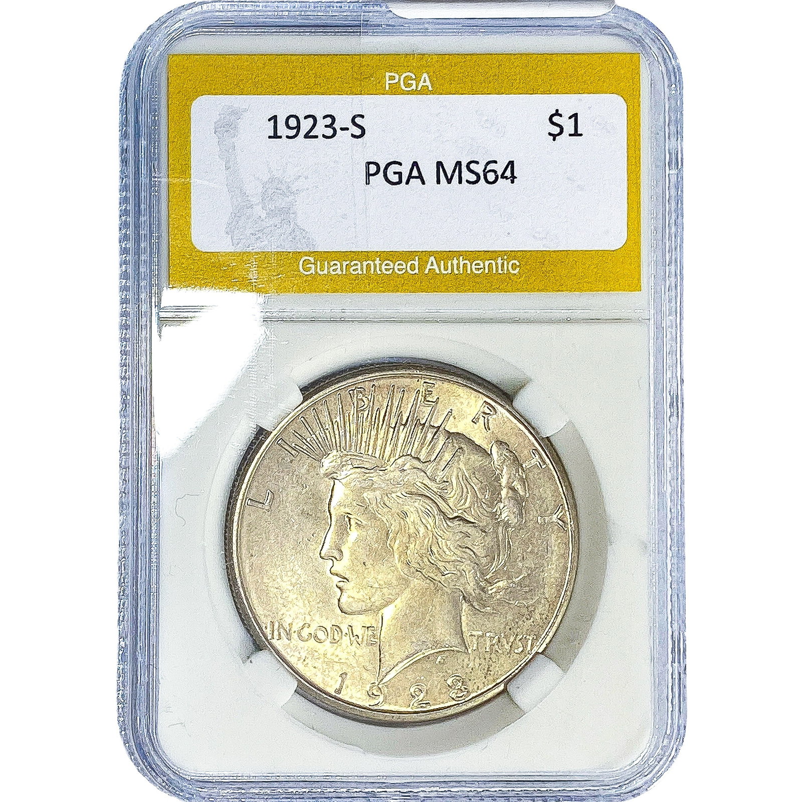 1923-S Silver Peace Dollar PGA MS64 (1 of 2)