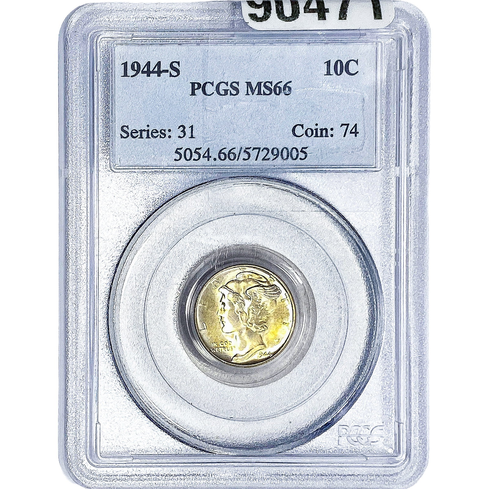 1944-S Mercury Silver Dime PCGS MS66: 1944-S Mercury Silver Dime PCGS MS66