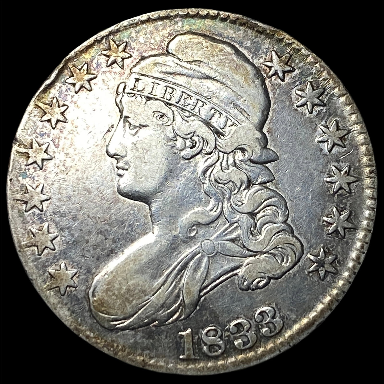1833 Capped Bust Half Dollar NEARLY UNCIRCULATED: 1833 Capped Bust Half Dollar NEARLY UNCIRCULATED