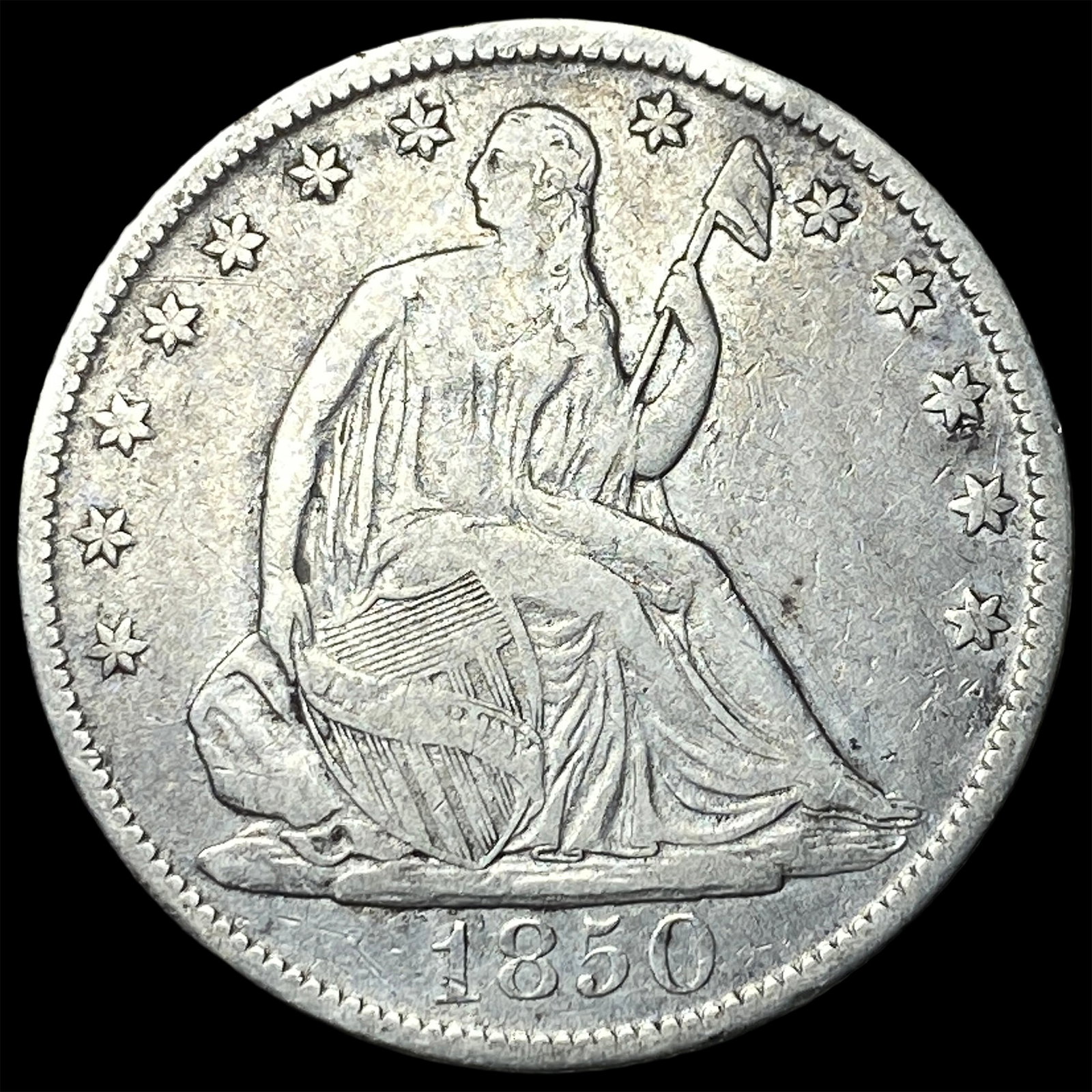 1850-O Silver Half Dollar ABOUT UNCIRCULATED: 1850-O Silver Half Dollar ABOUT UNCIRCULATED