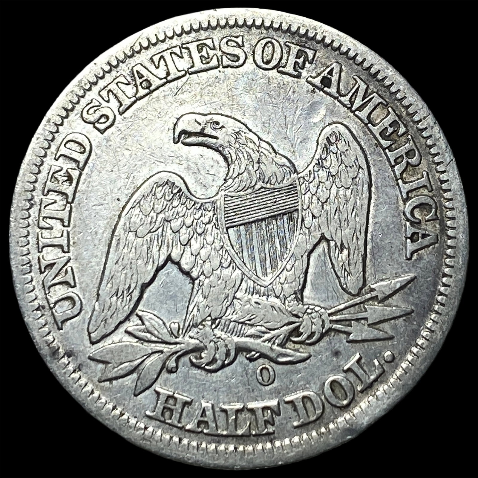 1850-O Silver Half Dollar ABOUT UNCIRCULATED - 2