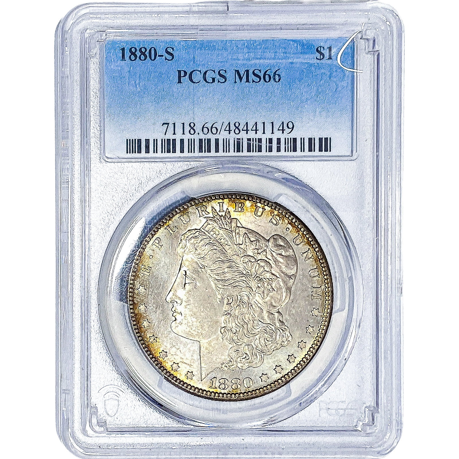 1880-S Morgan Silver Dollar PCGS MS66: 1880-S Morgan Silver Dollar PCGS MS66