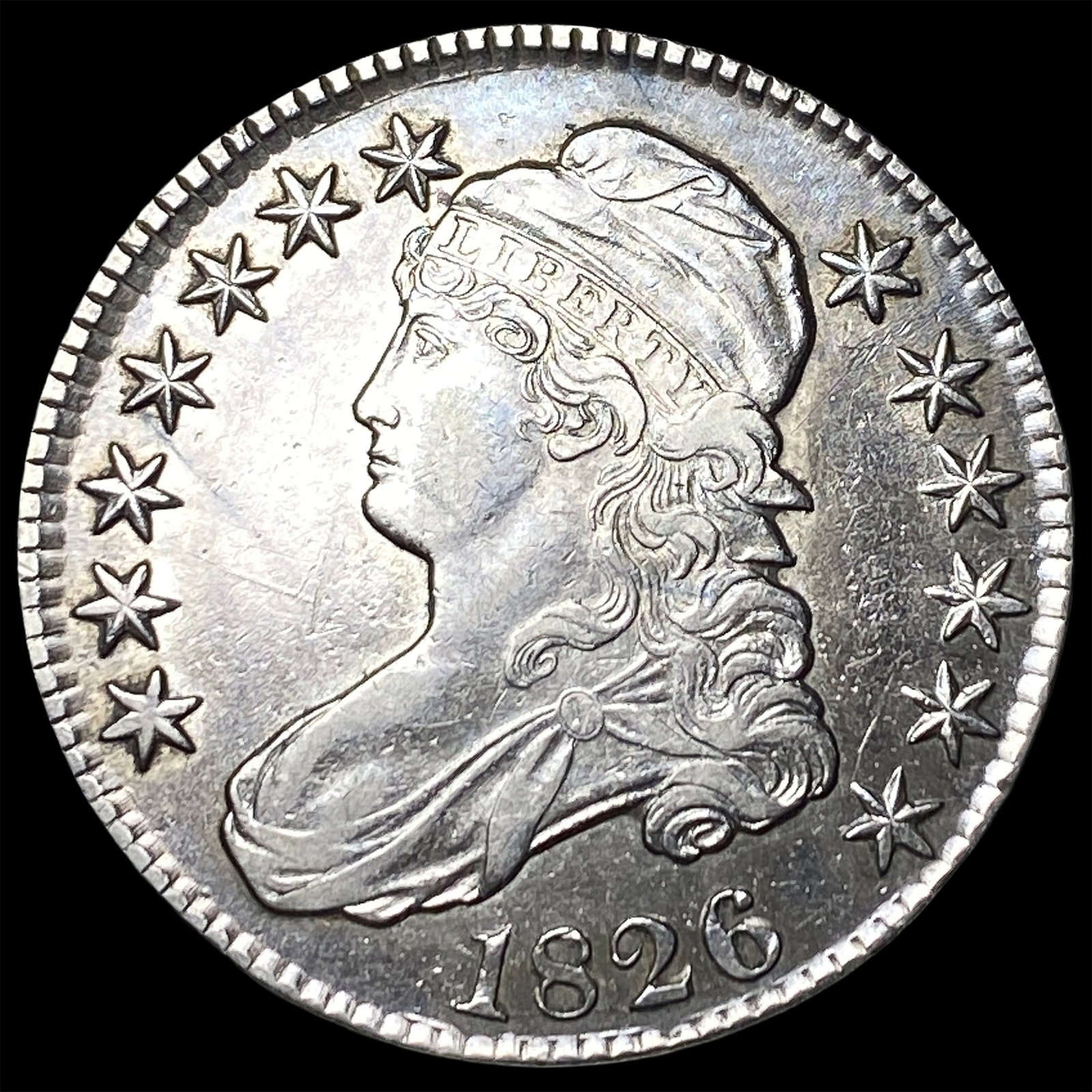 1826 Capped Bust Half Dollar CLOSELY UNCIRCULATED: 1826 Capped Bust Half Dollar CLOSELY UNCIRCULATED