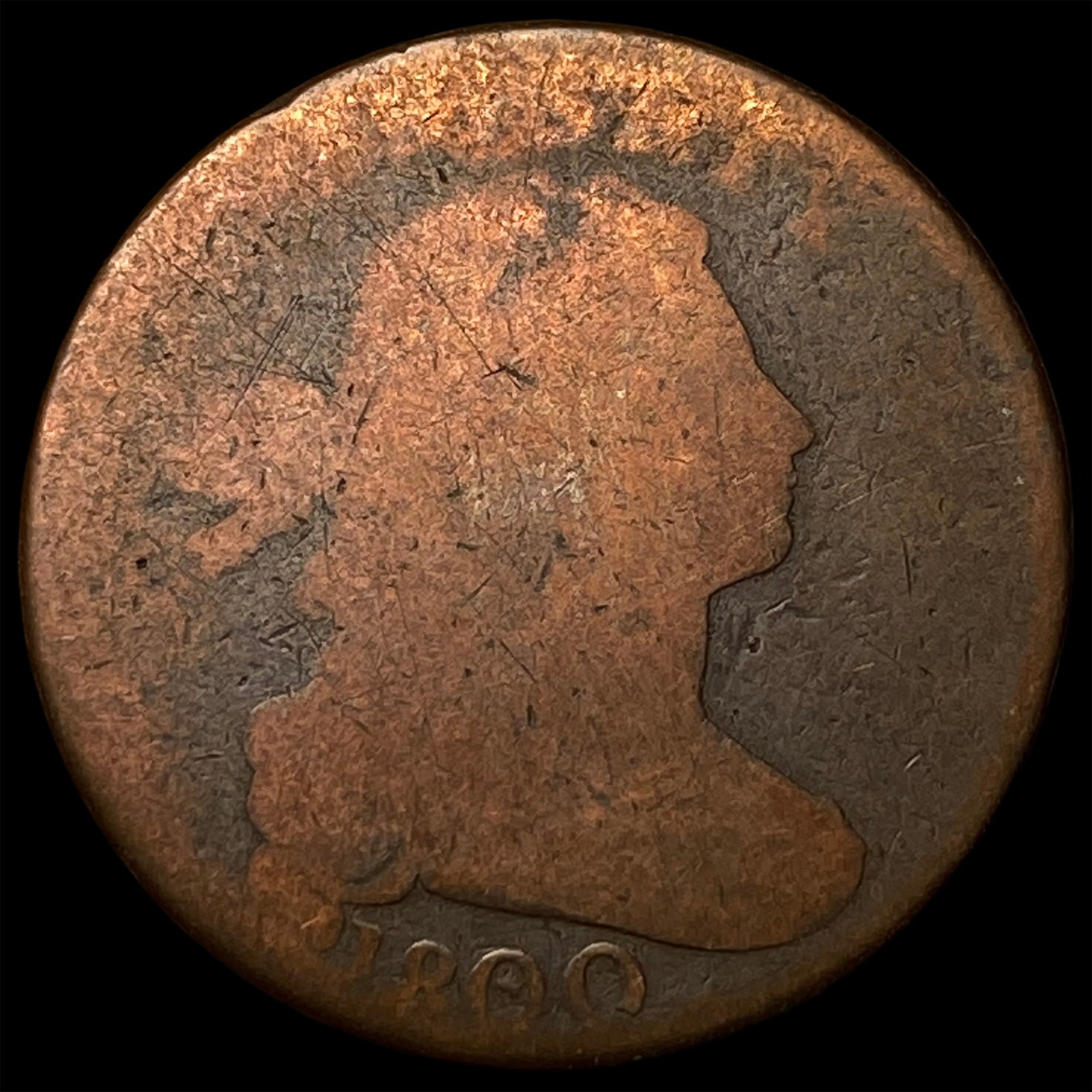 1800 Draped Bust Large Cent NICELY CIRCULATED: 1800 Draped Bust Large Cent NICELY CIRCULATED