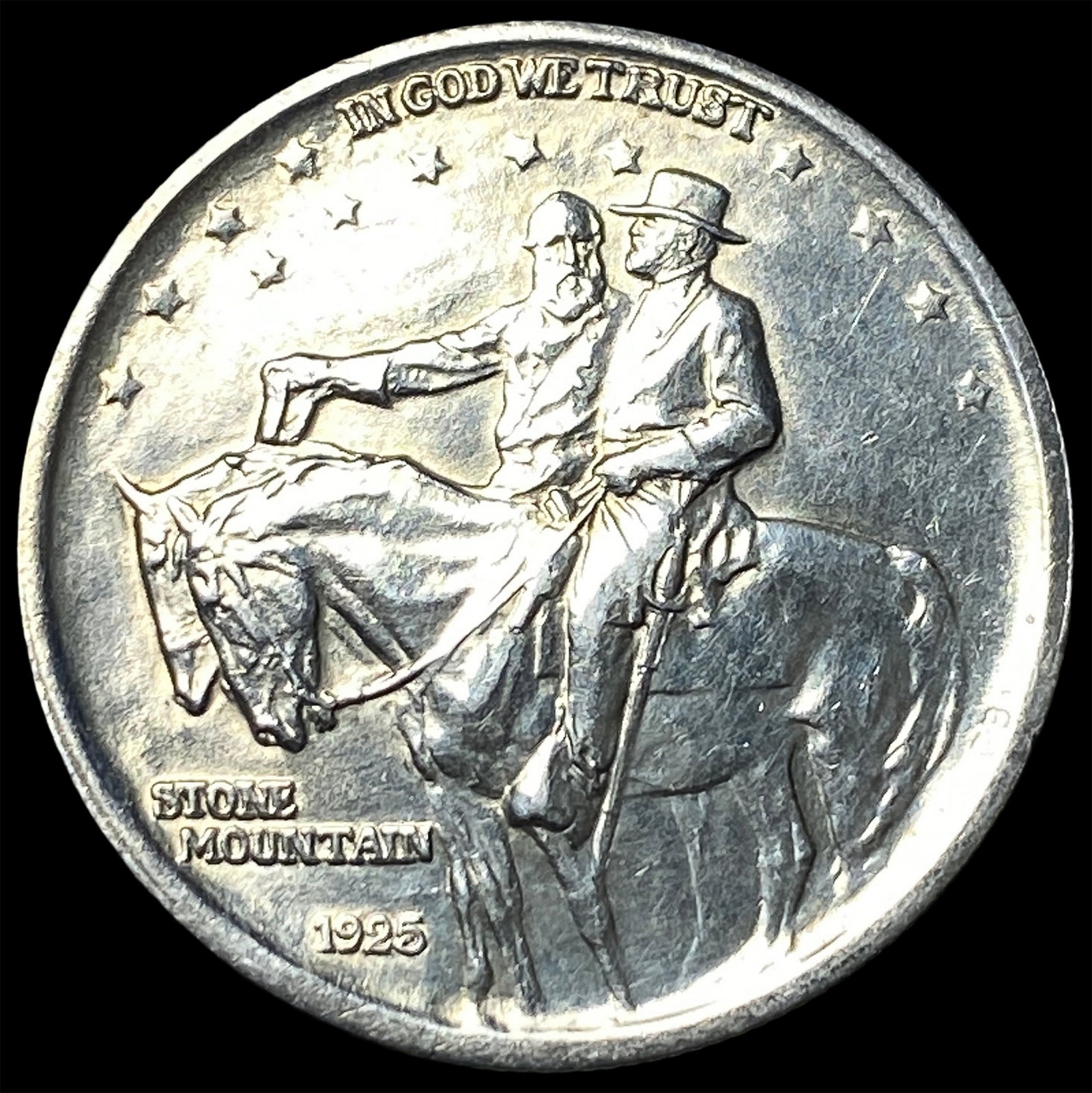 1925 Silver Stone Mountain Half Dollar CLOSELY UNCIRCULATED (1 of 2)