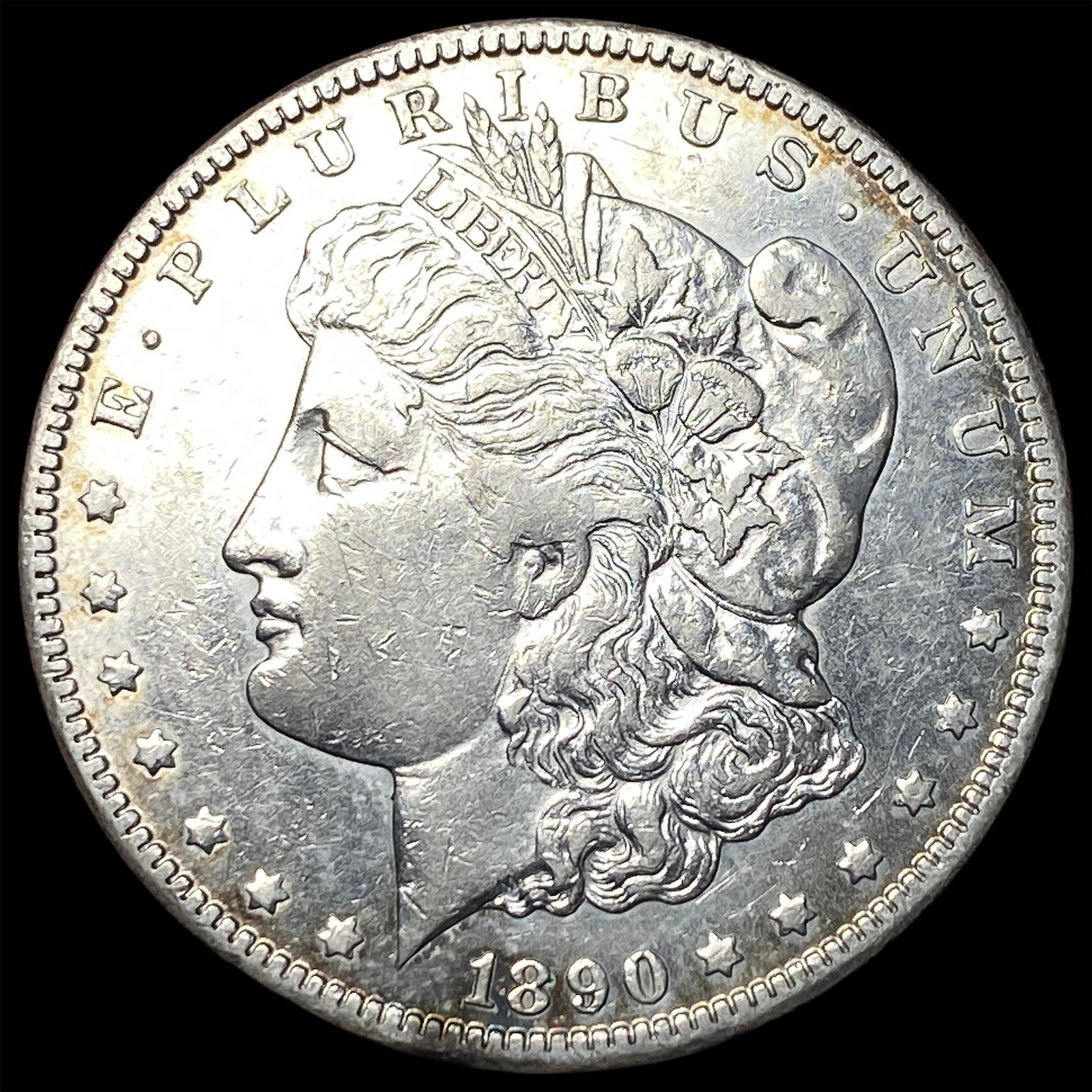 1890-CC Silver Morgan Dollar CLOSELY UNCIRCULATED: 1890-CC Silver Morgan Dollar CLOSELY UNCIRCULATED