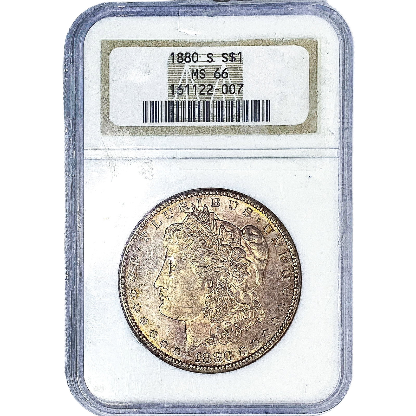 1880-S Morgan Silver Dollar NGC MS66: 1880-S Morgan Silver Dollar NGC MS66