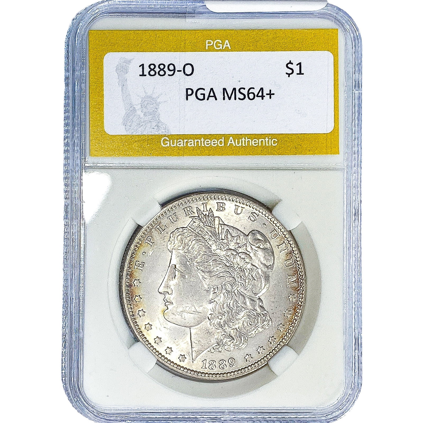 1889-O Morgan Silver Dollar PGA MS64+: 1889-O Morgan Silver Dollar PGA MS64+