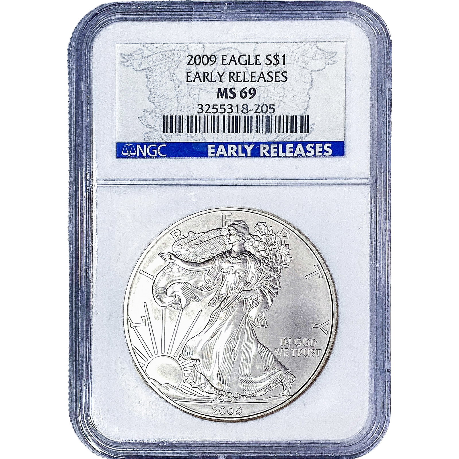 2009 Silver Eagle NGC MS69 (1 of 2)