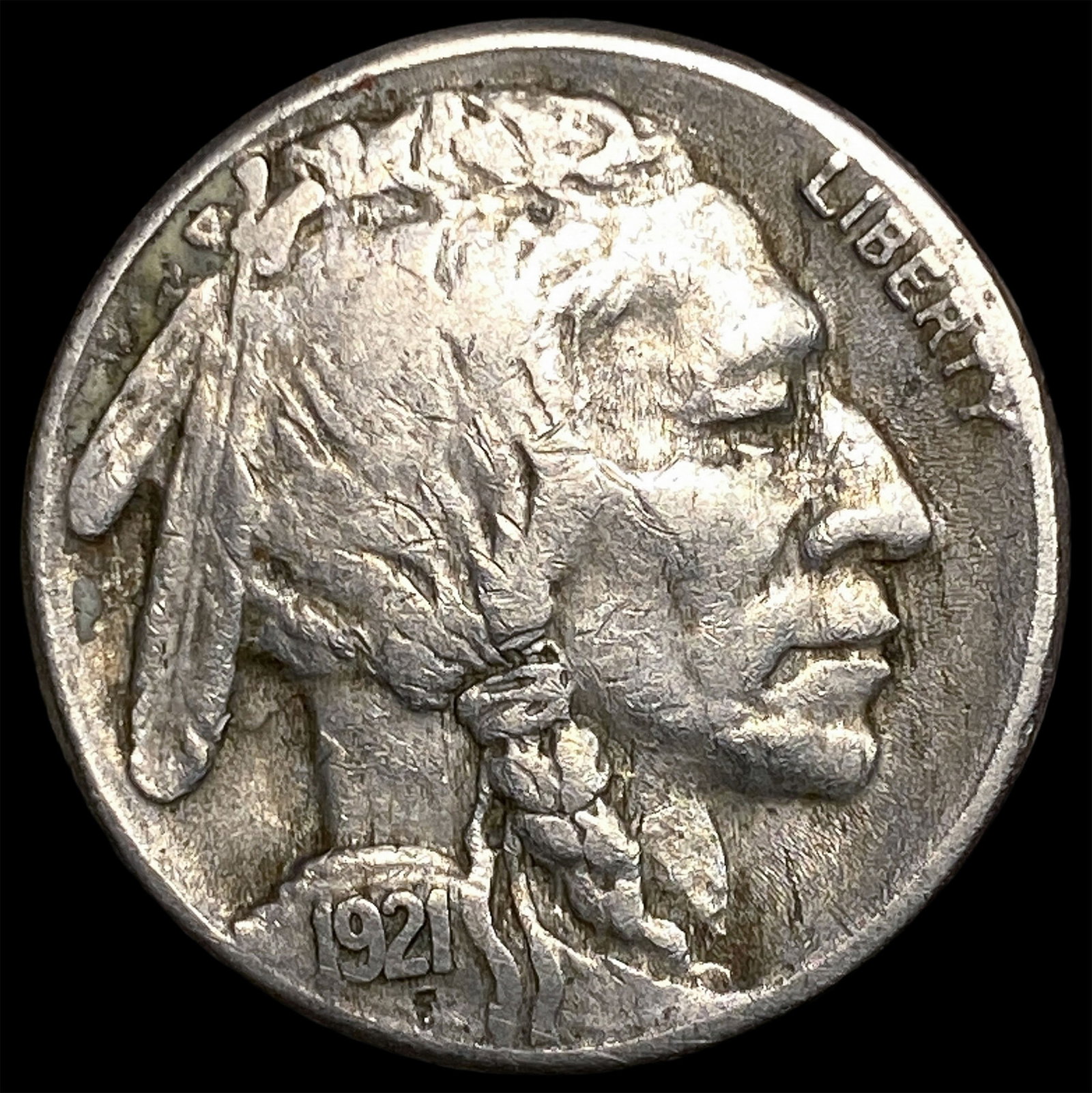 1921-S Buffalo Nickel ABOUT UNCIRCULATED: 1921-S Buffalo Nickel ABOUT UNCIRCULATED