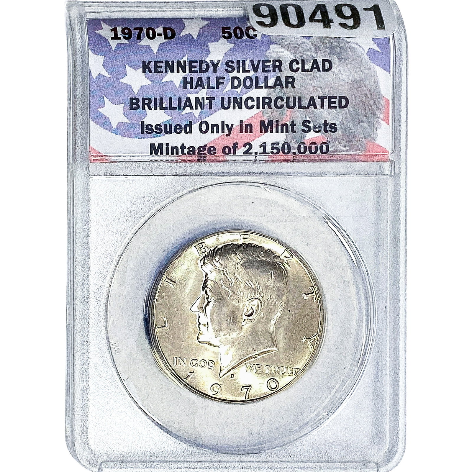 1970-D Kennedy Half Dollar ANACS BU: 1970-D Kennedy Half Dollar ANACS BU