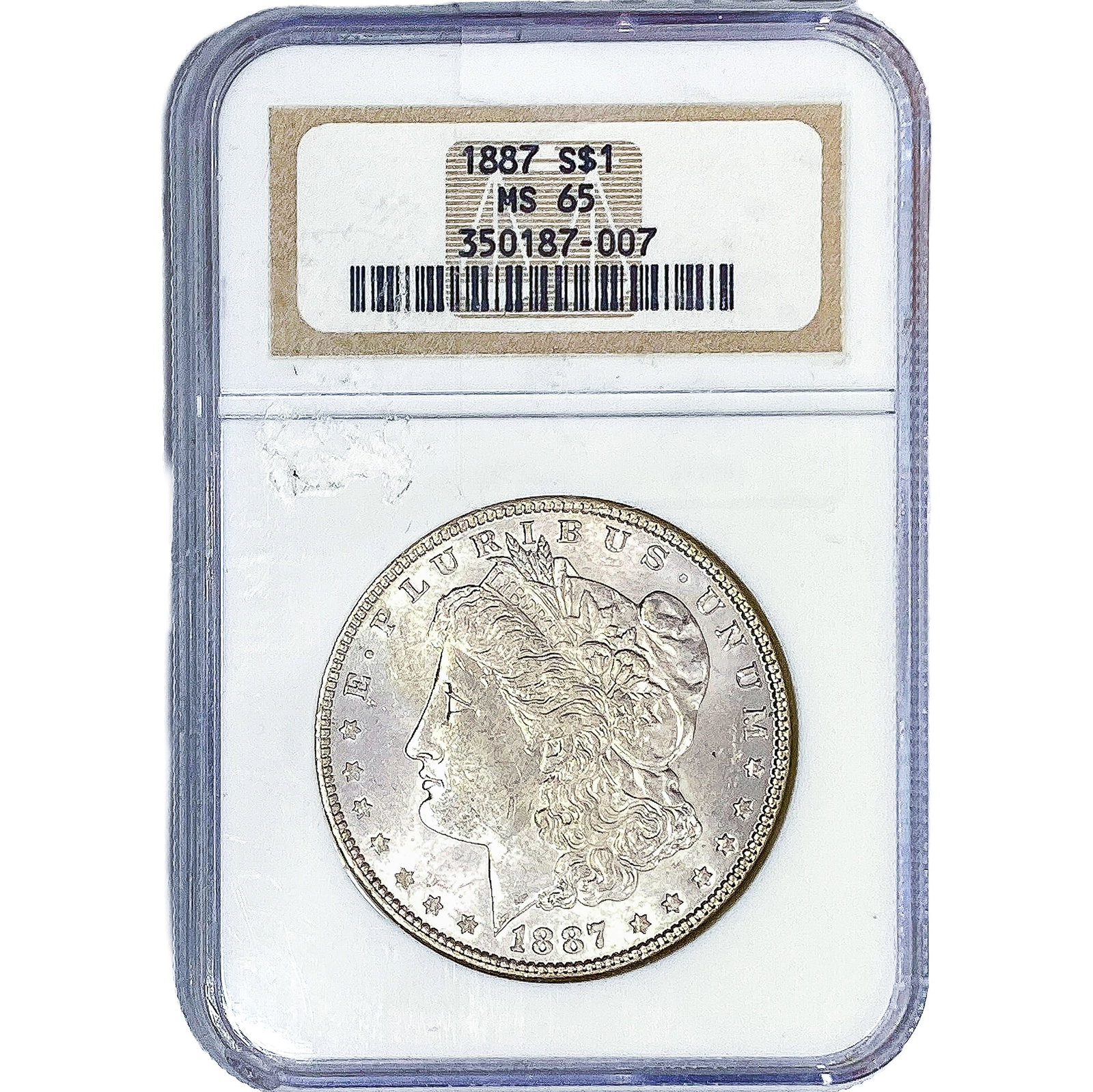 1887 Morgan Silver Dollar NGC MS65: 1887 Morgan Silver Dollar NGC MS65