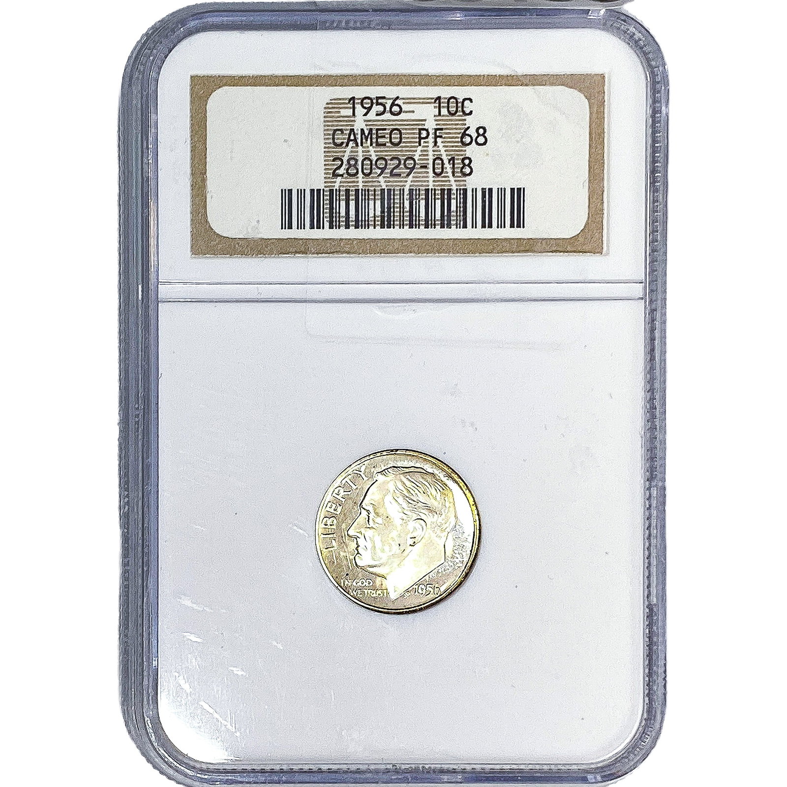 1956 Roosevelt Dime NGC PF68 Cameo: 1956 Roosevelt Dime NGC PF68 Cameo