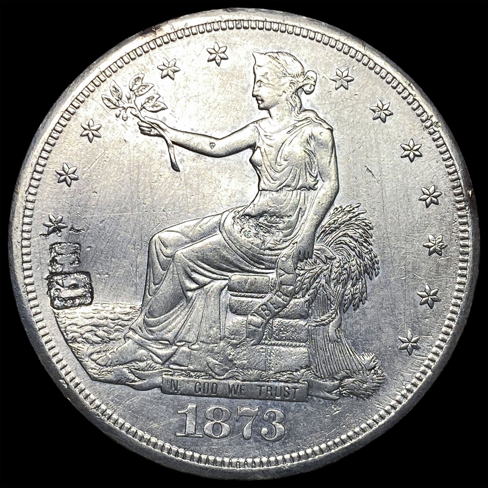 1873-S Silver Trade Dollar NEARLY UNCIRCULATED: 1873-S Silver Trade Dollar NEARLY UNCIRCULATED