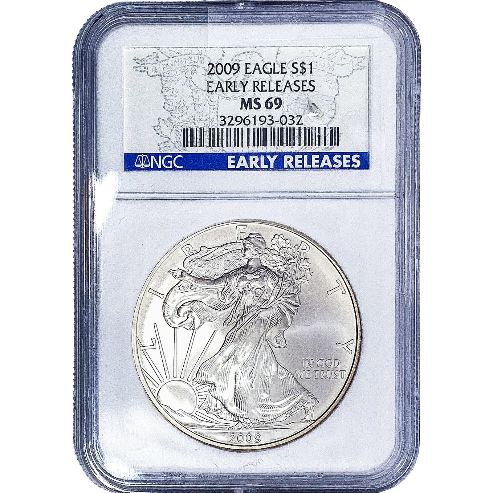 2009 Silver Eagle NGC MS69: 2009 Silver Eagle NGC MS69