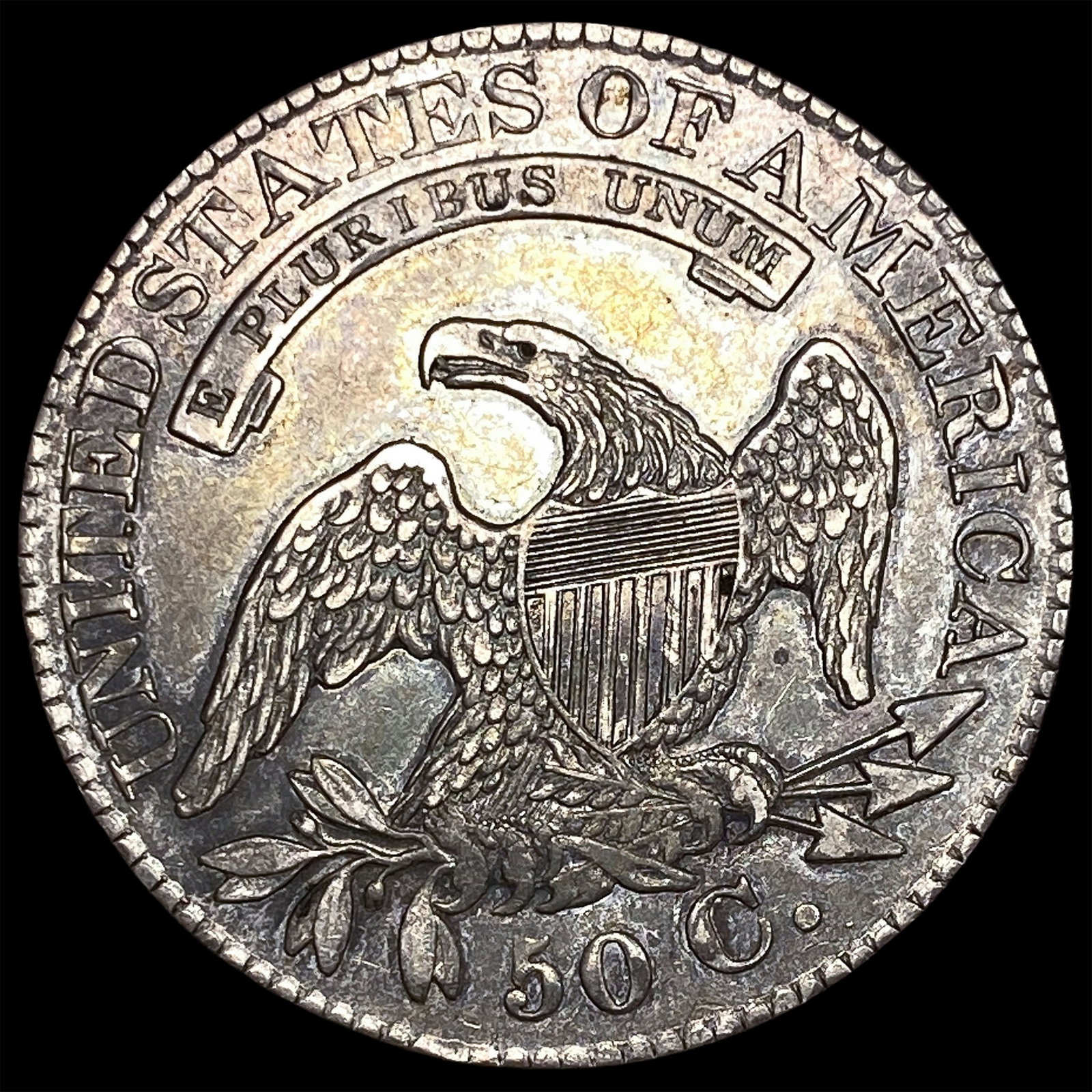 1827 Capped Bust Half Dollar CLOSELY UNCIRCULATED - 2