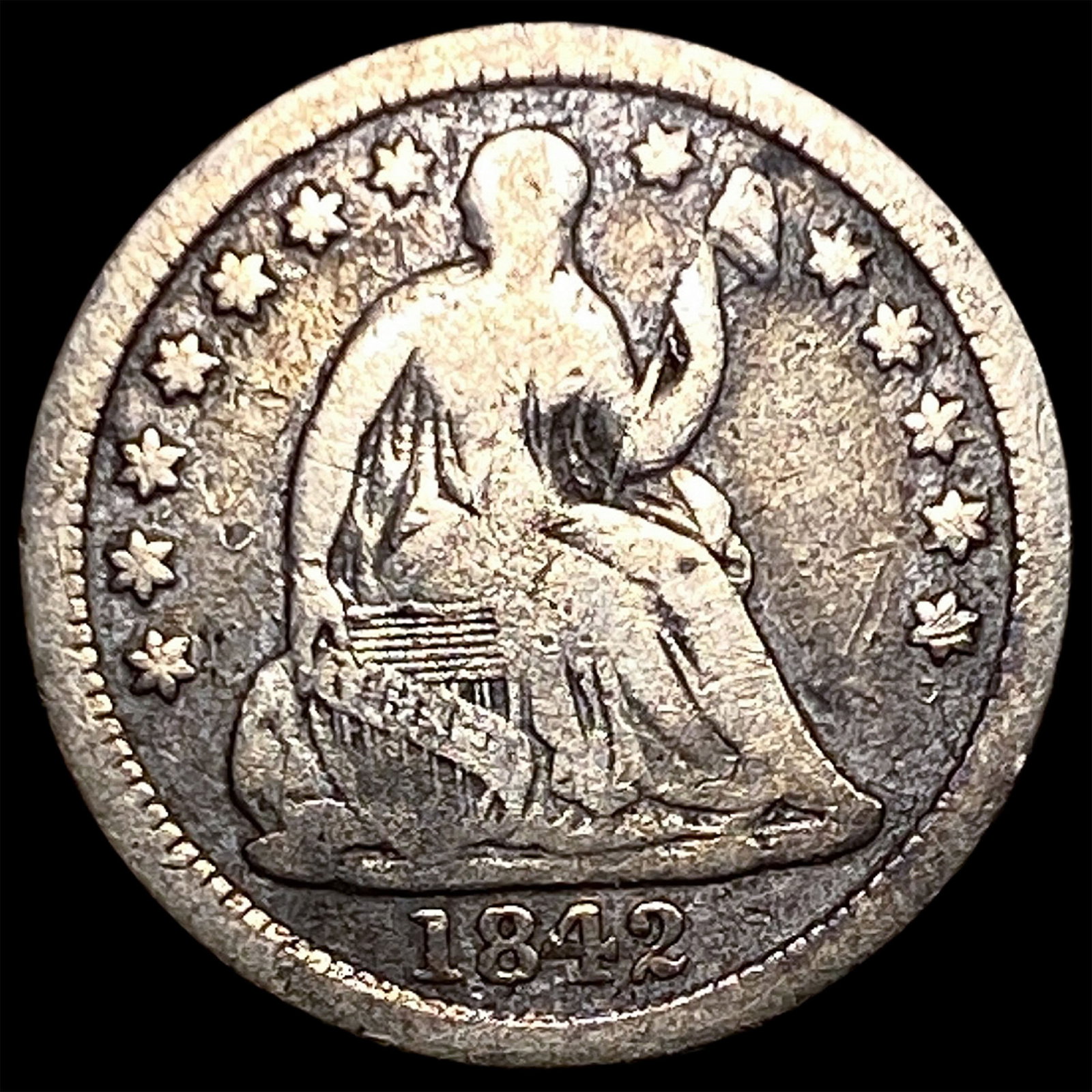 1842-O Silver Half Dime LIGHTLY CIRCULATED: 1842-O Silver Half Dime LIGHTLY CIRCULATED
