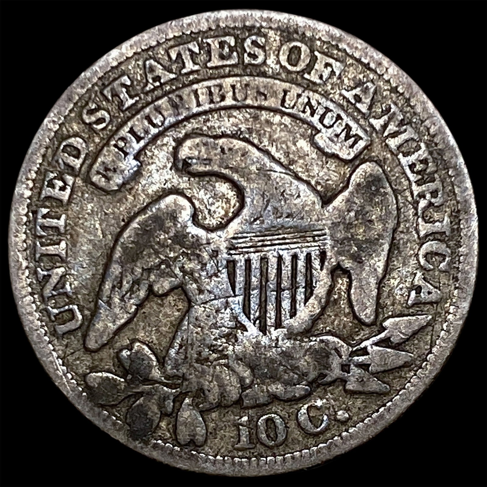 1837 Capped Bust Dime LIGHTLY CIRCULATED - 2