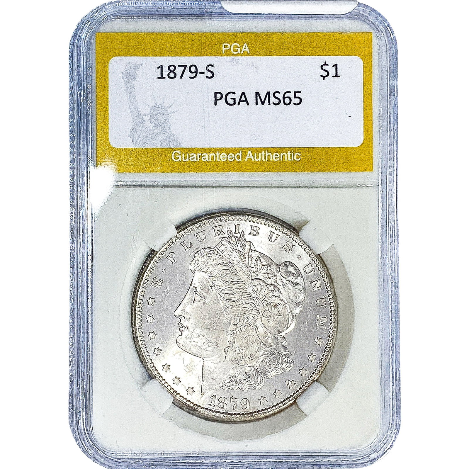 1879-S Morgan Silver Dollar PGA MS65: 1879-S Morgan Silver Dollar PGA MS65