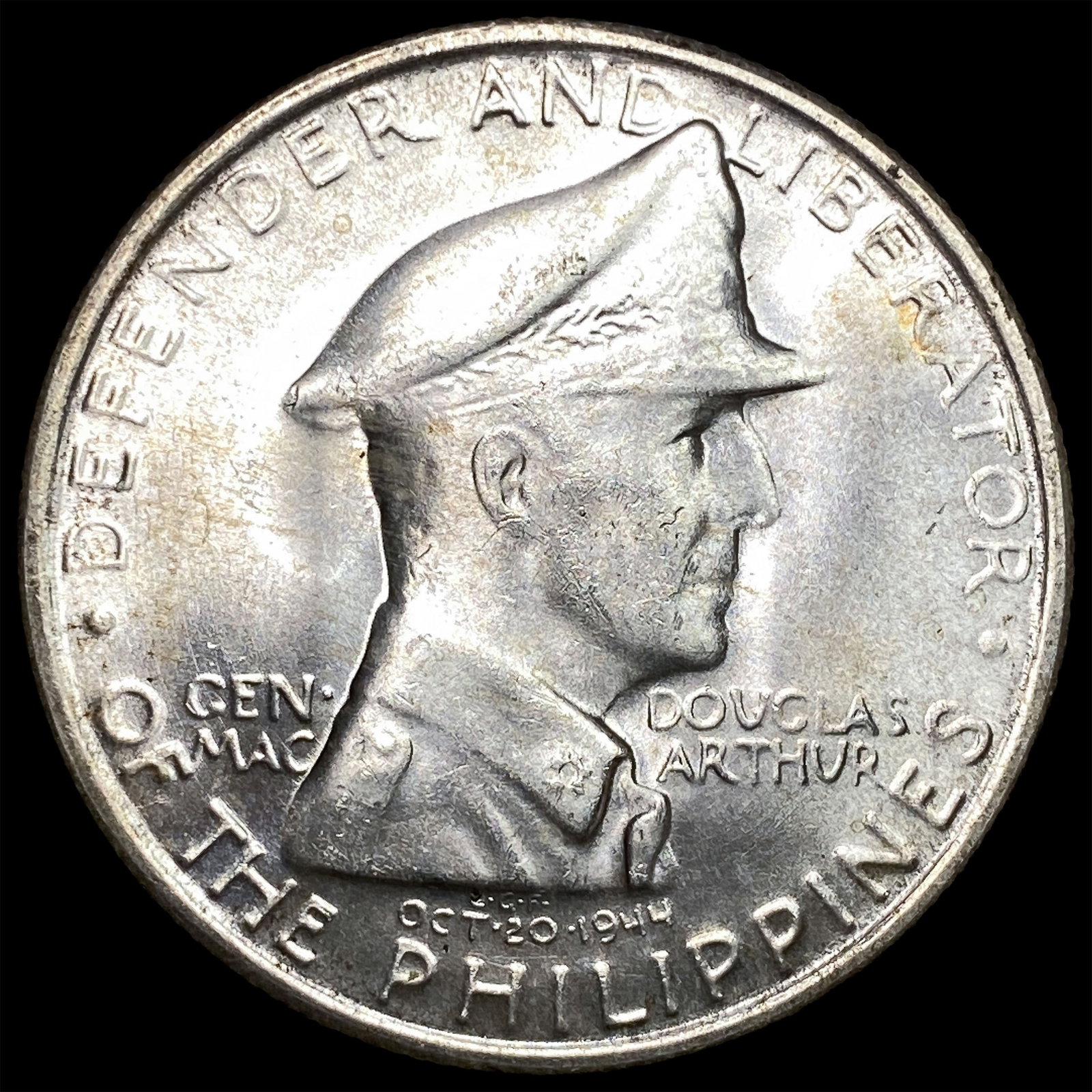 1947-S Philippines MacArthur Silver Peso CHOICE BU: 1947-S Philippines MacArthur Silver Peso CHOICE BU
