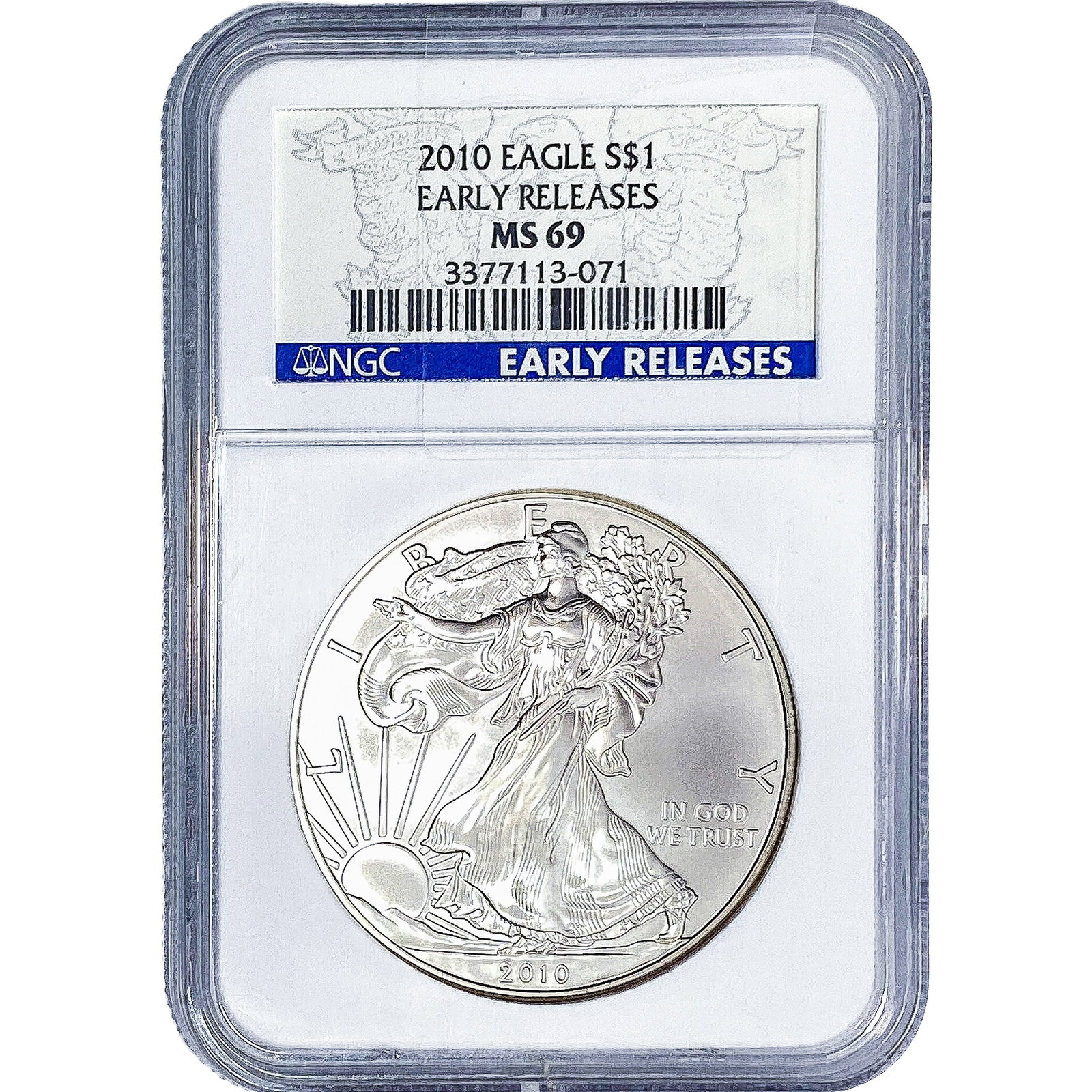 2010 Silver Eagle NGC MS69: 2010 Silver Eagle NGC MS69
