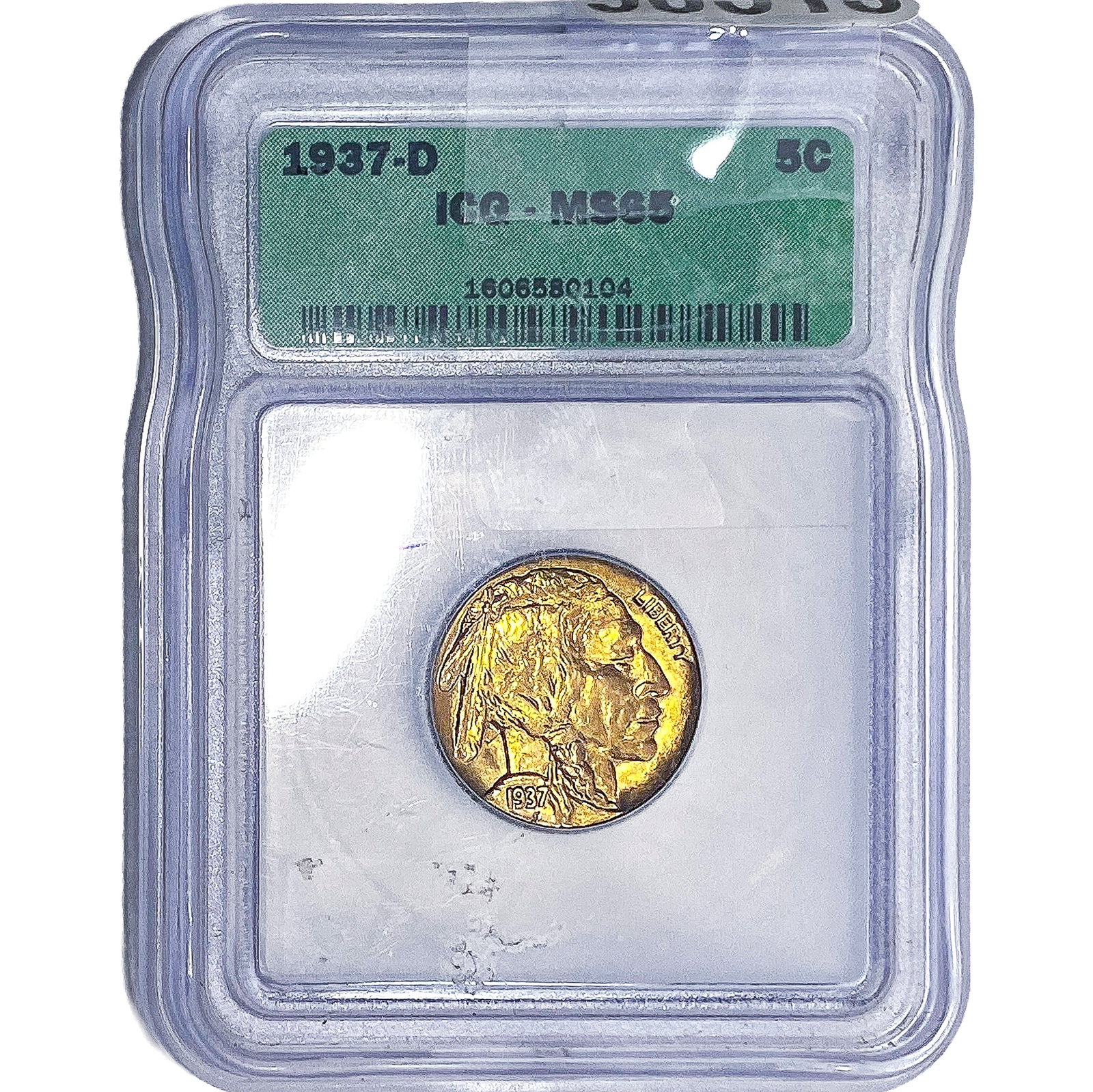 1937-D Buffalo Nickel ICG MS65: 1937-D Buffalo Nickel ICG MS65