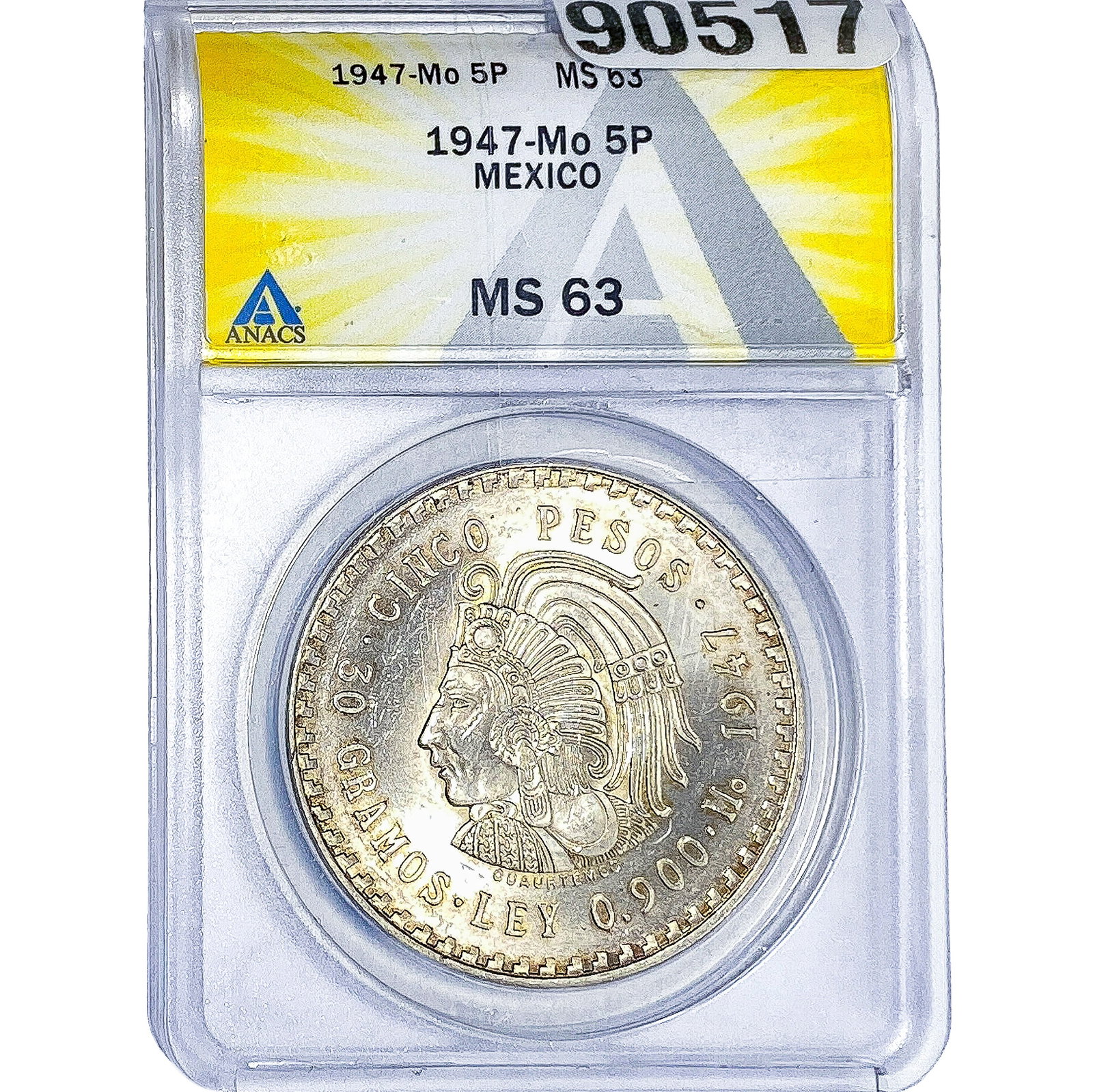 1947-Mo 5P Mexico ANACS MS63 (1 of 2)