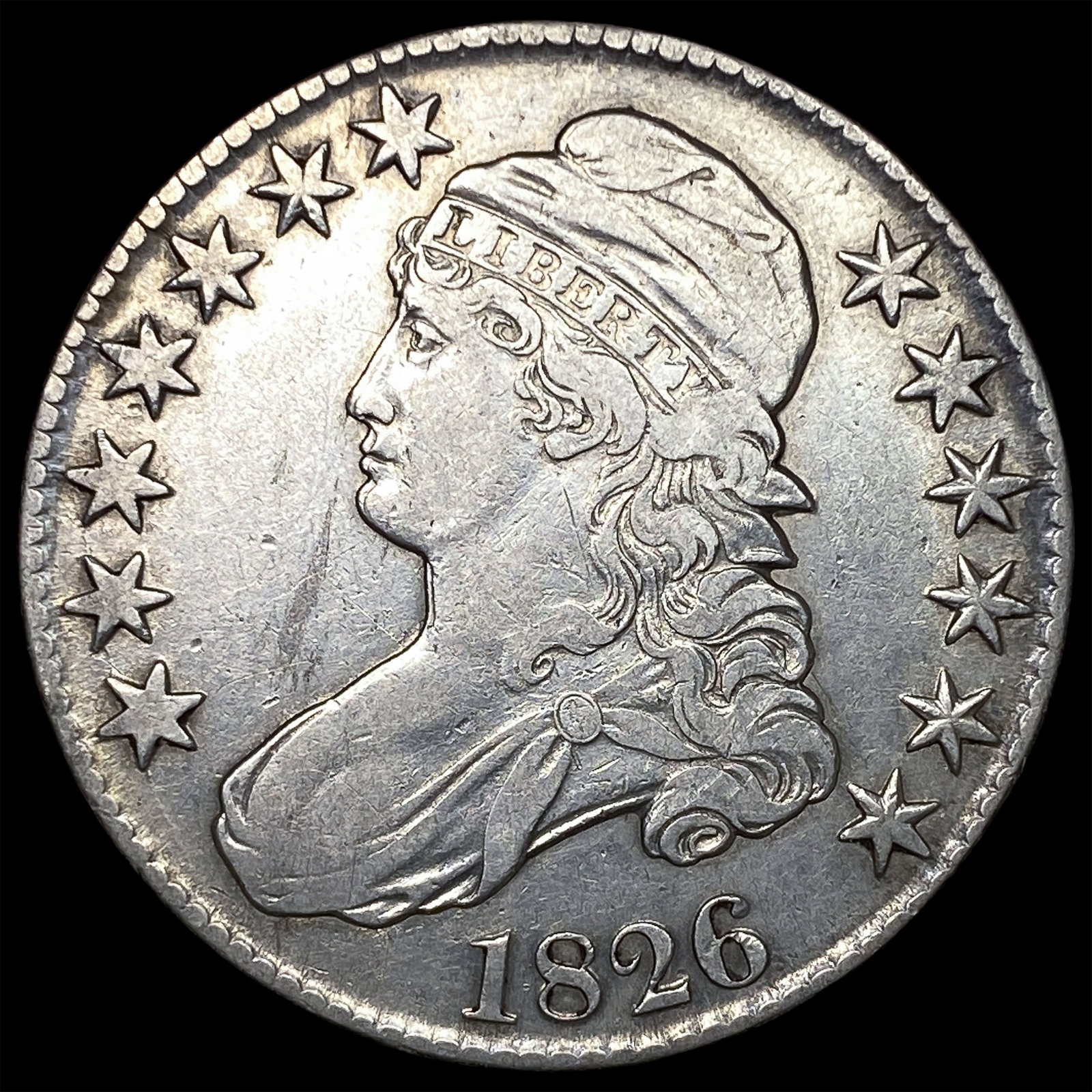 1826 Capped Bust Half Dollar NEARLY UNCIRCULATED: 1826 Capped Bust Half Dollar NEARLY UNCIRCULATED