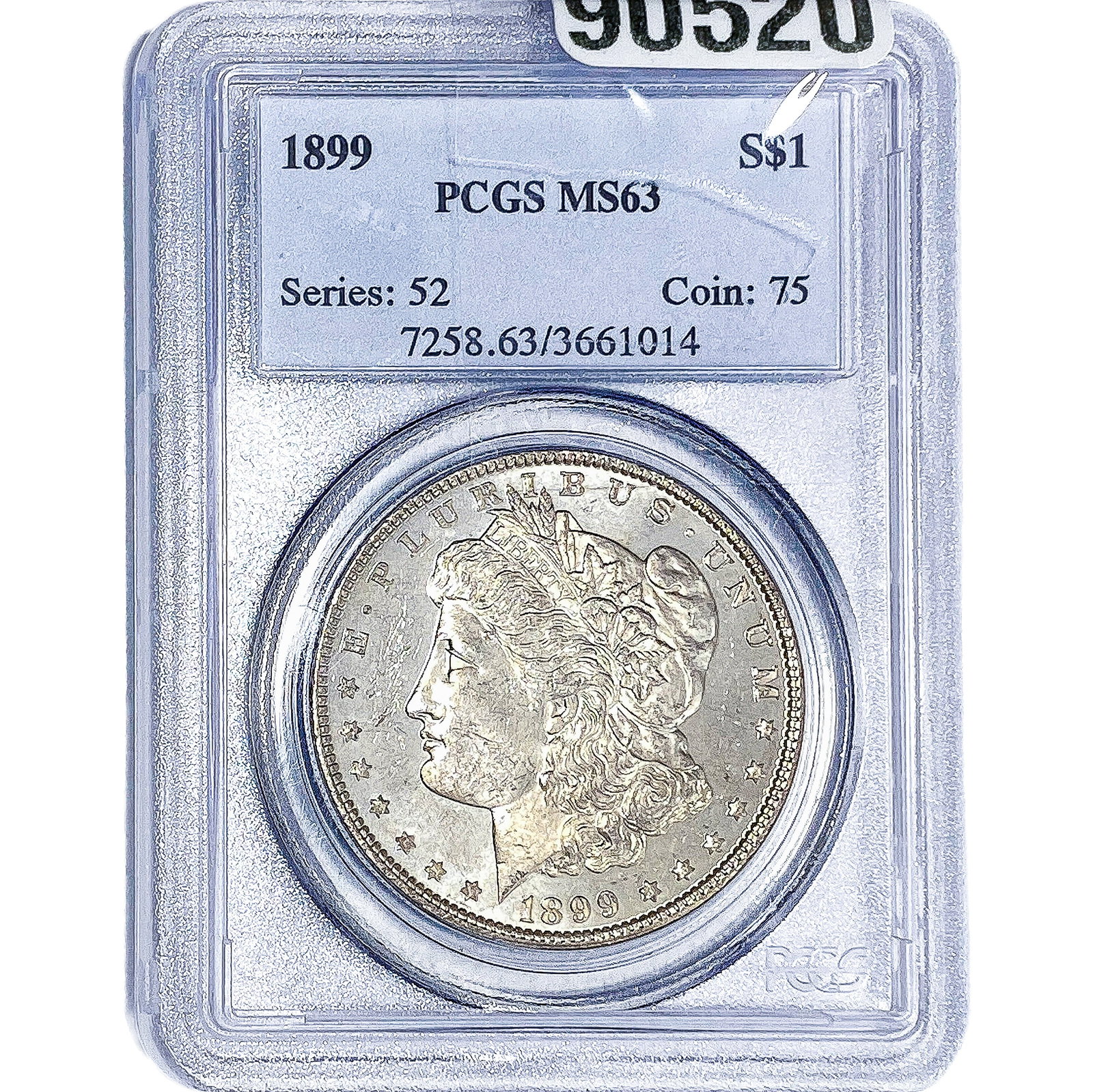 1899 Morgan Silver Dollar PCGS MS63: 1899 Morgan Silver Dollar PCGS MS63
