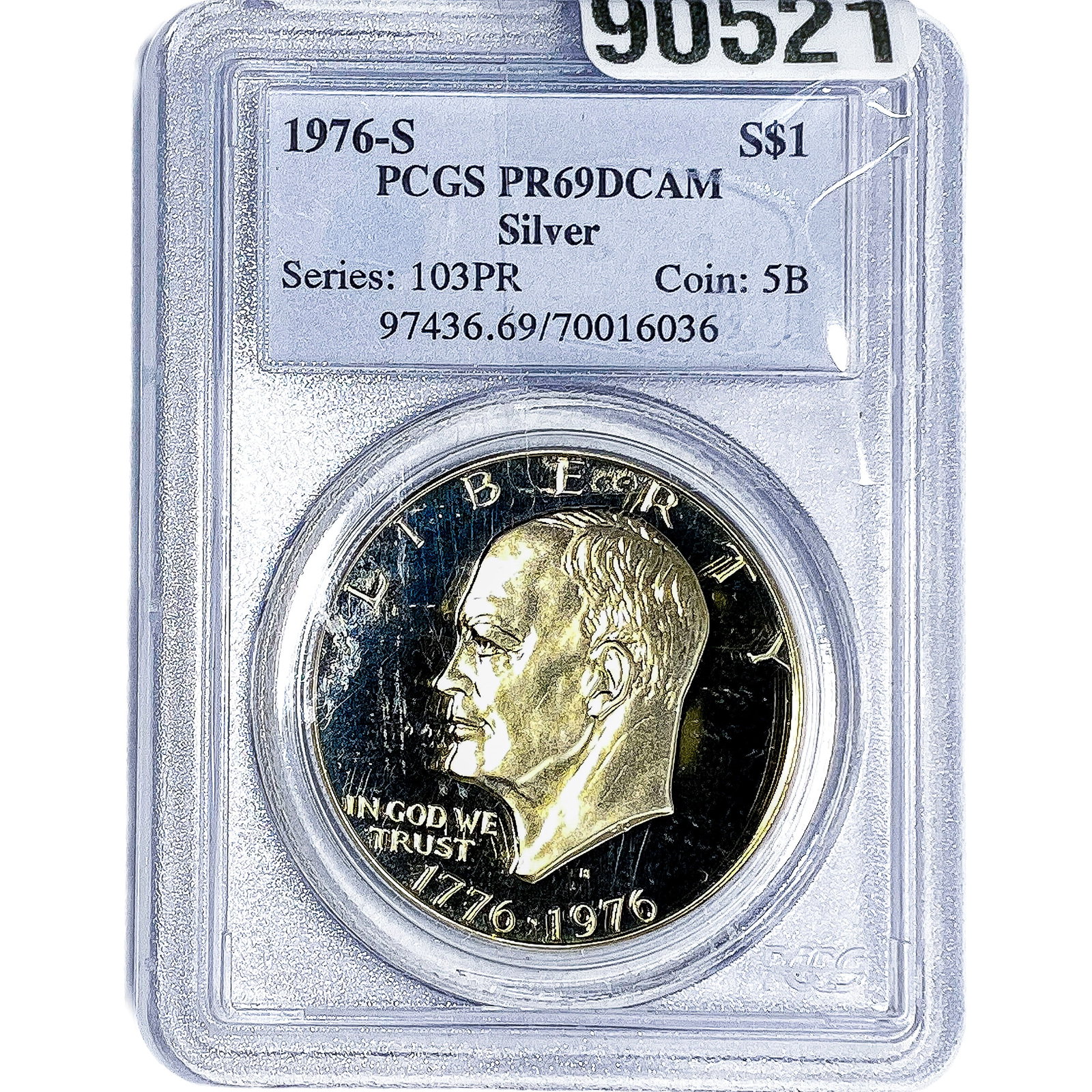 1976-S Eisenhower Dollar PCGS PR69 DCAM: 1976-S Eisenhower Dollar PCGS PR69 DCAM