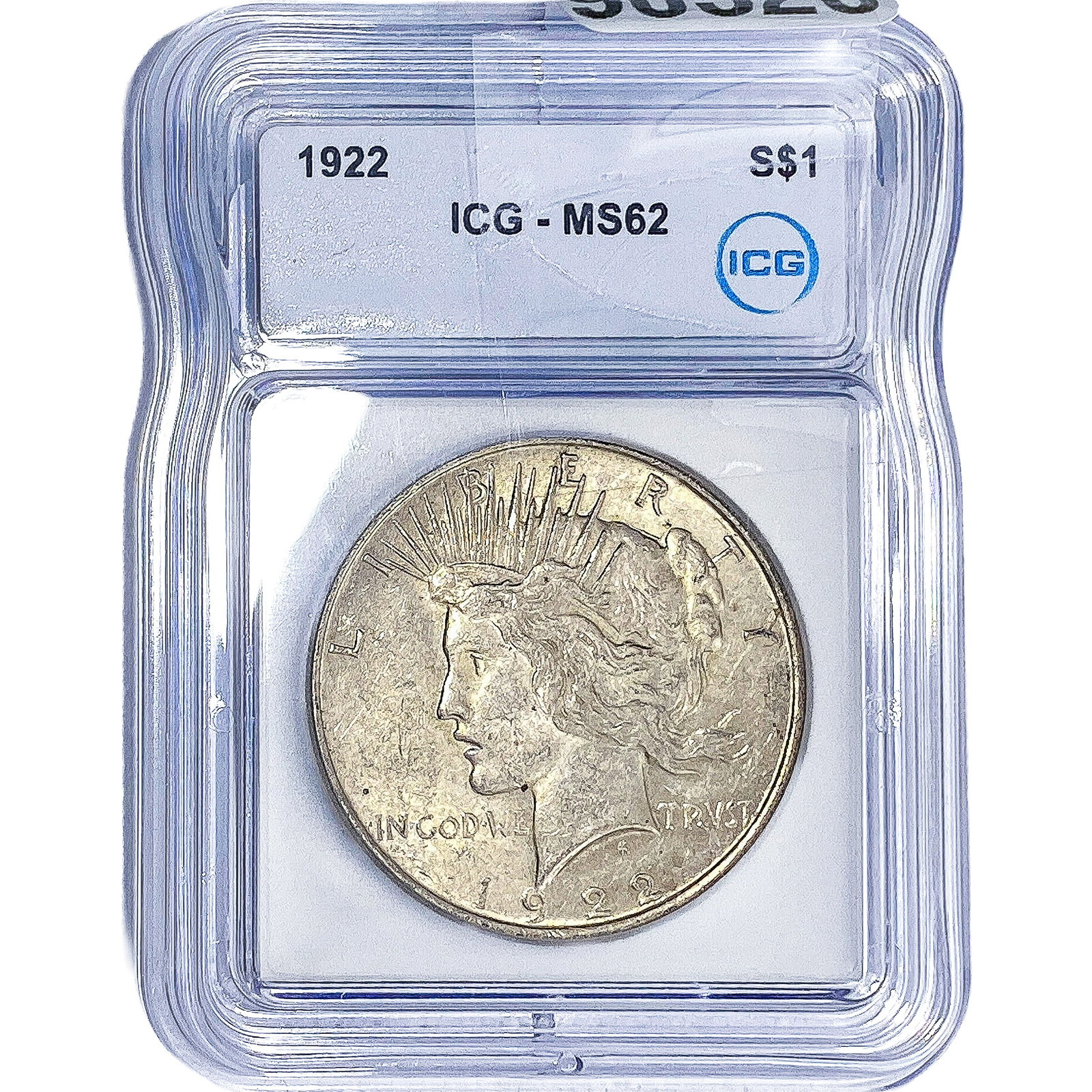 1922 Silver Peace Dollar ICG MS62: 1922 Silver Peace Dollar ICG MS62