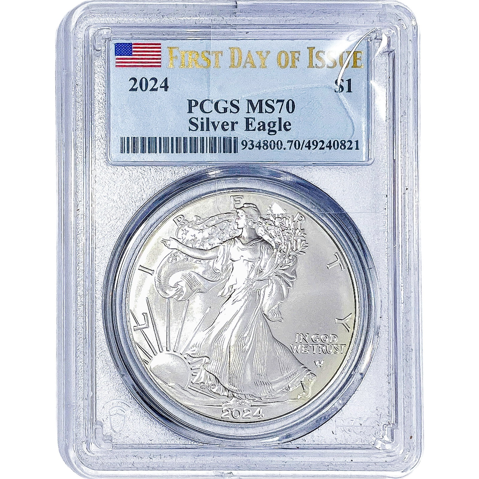 2024 Silver Eagle PCGS MS70: 2024 Silver Eagle PCGS MS70