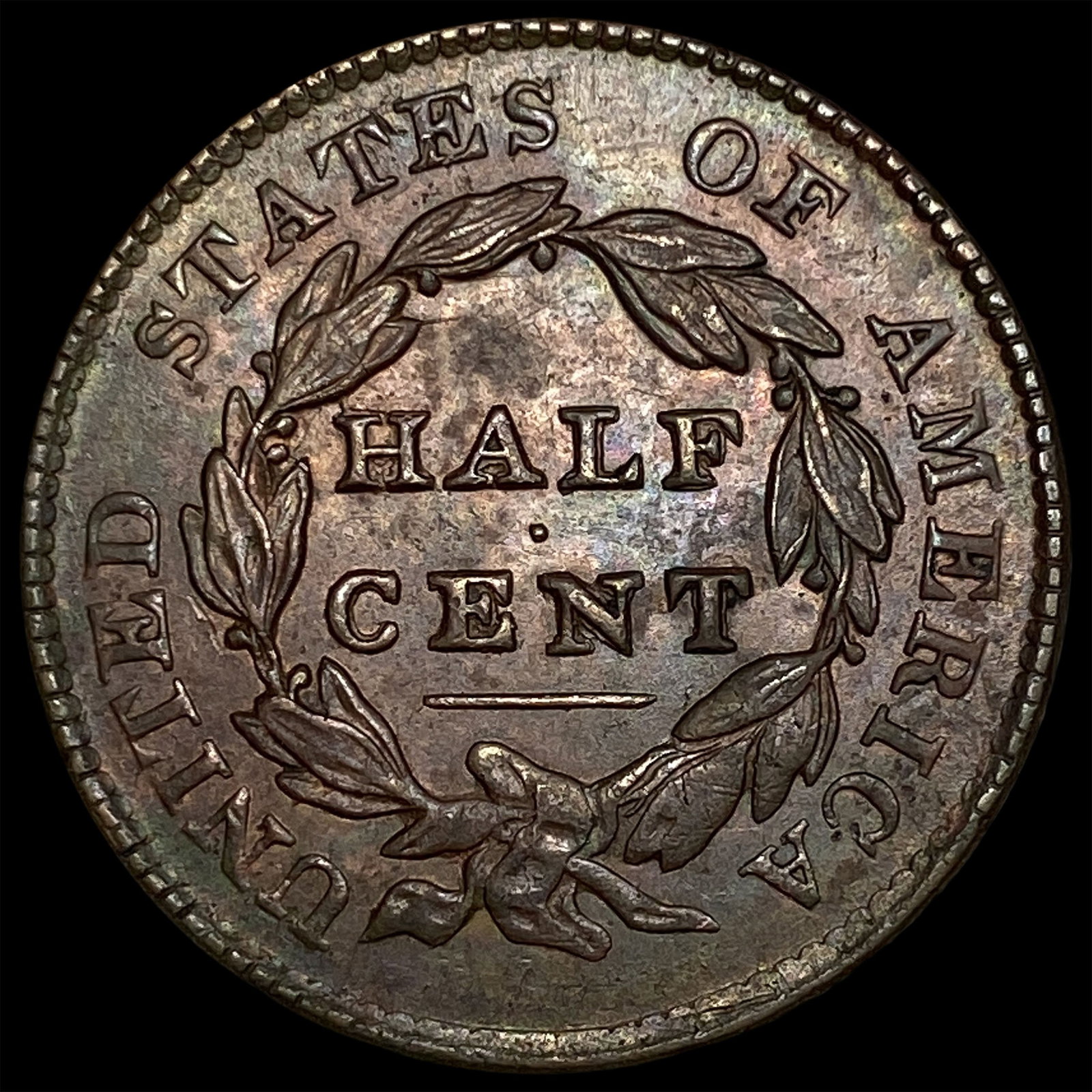 1828 Copper Half Cent UNCIRCULATED - 2