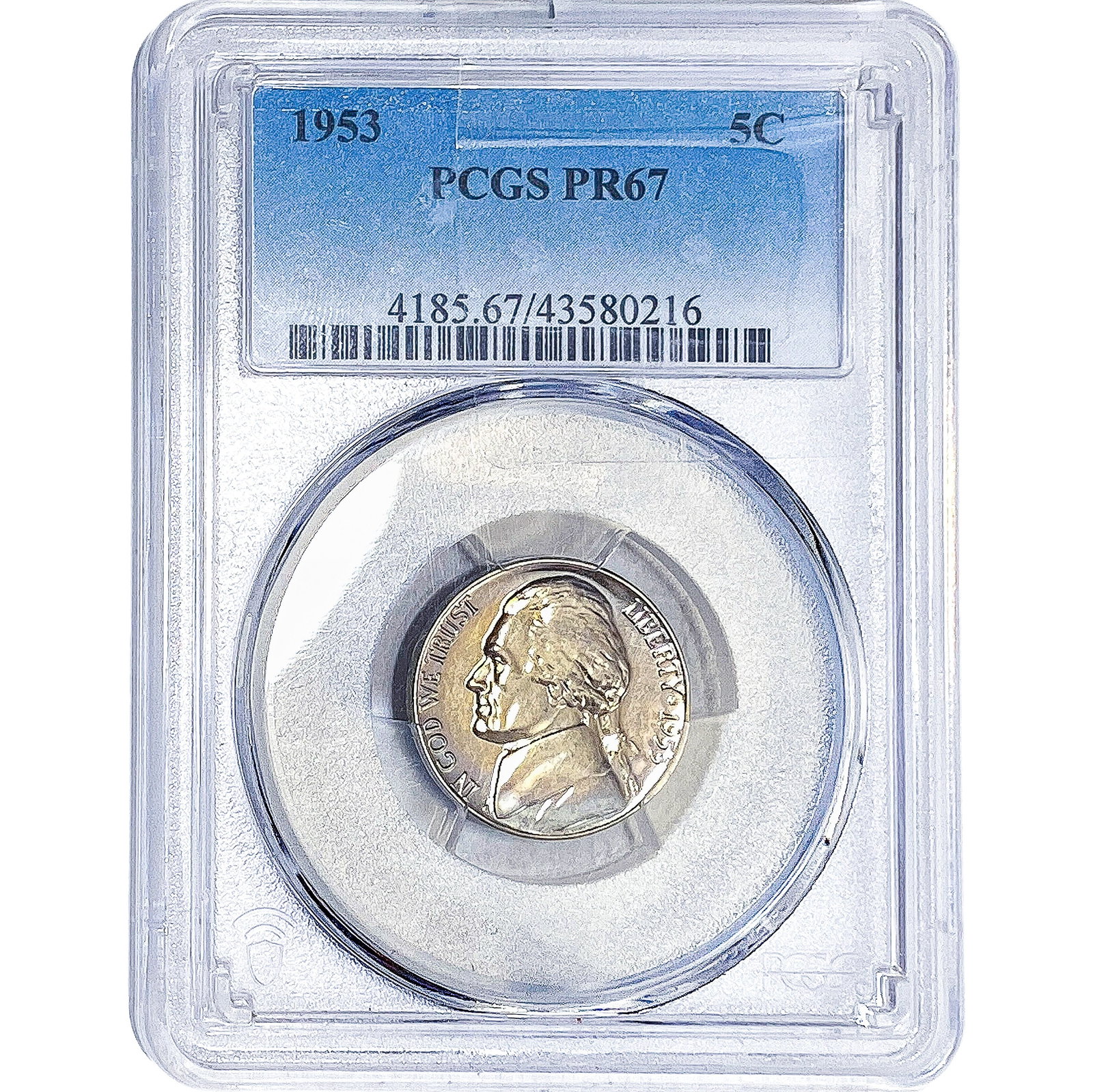 1953 Jefferson Nickel PCGS PR67: 1953 Jefferson Nickel PCGS PR67