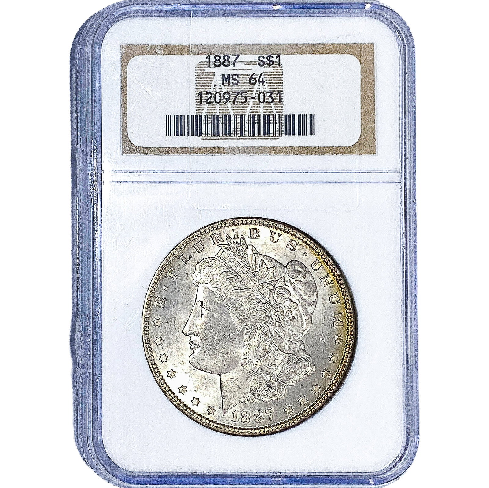 1887 Morgan Silver Dollar NGC MS64: 1887 Morgan Silver Dollar NGC MS64