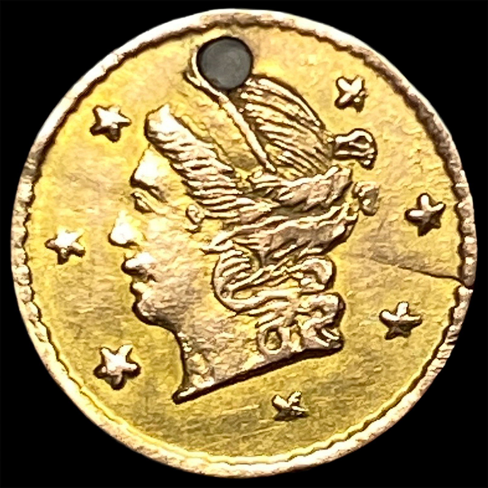 This is a replica of a U.S. 1849 Liberty Head Gold Dollar. HIGH GRADE: This is a replica of a U.S. 1849 Liberty Head Gold Dollar. HIGH GRADE