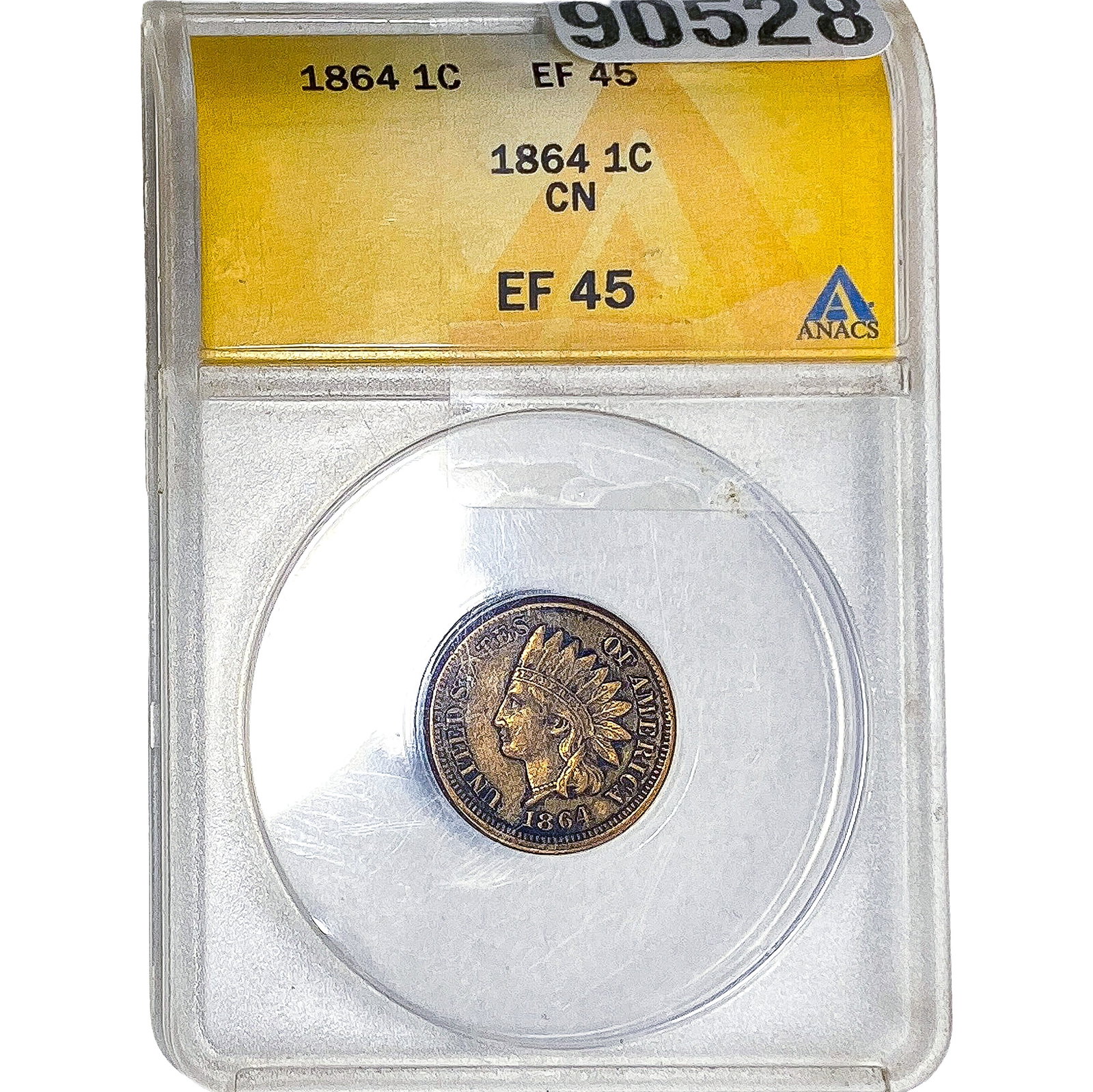 1864 Indian Head Cent ANACS EF45 CN: 1864 Indian Head Cent ANACS EF45 CN